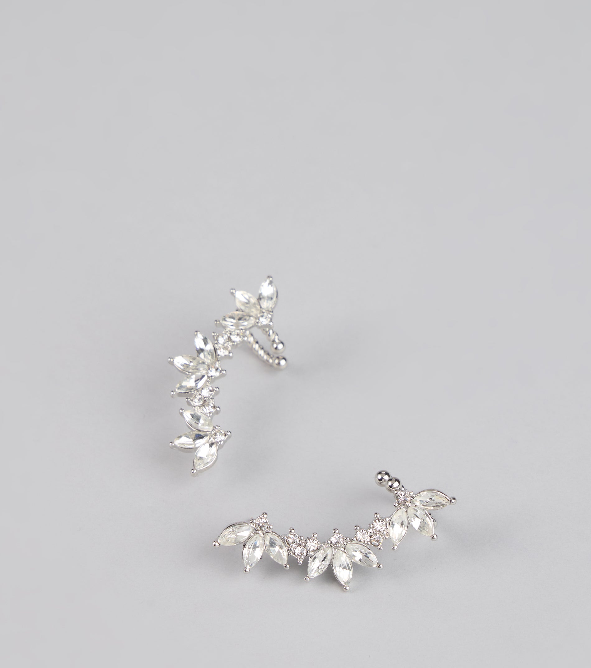 Starlit Spark Rhinestone Earrings - Image 3
