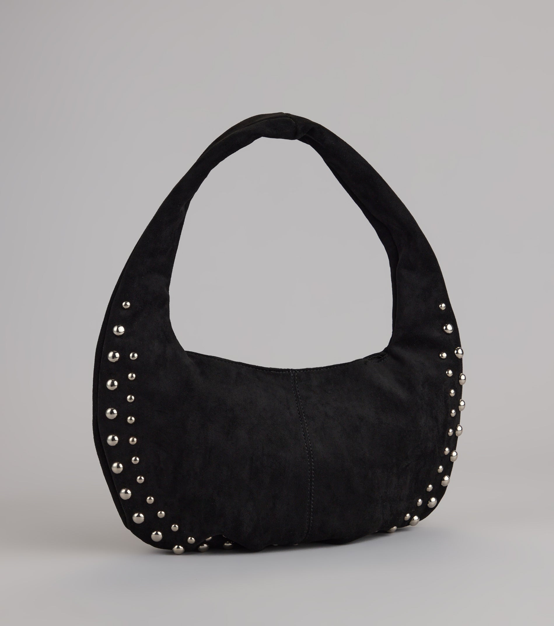 Studded And Stunning Suede Shoulder Bag