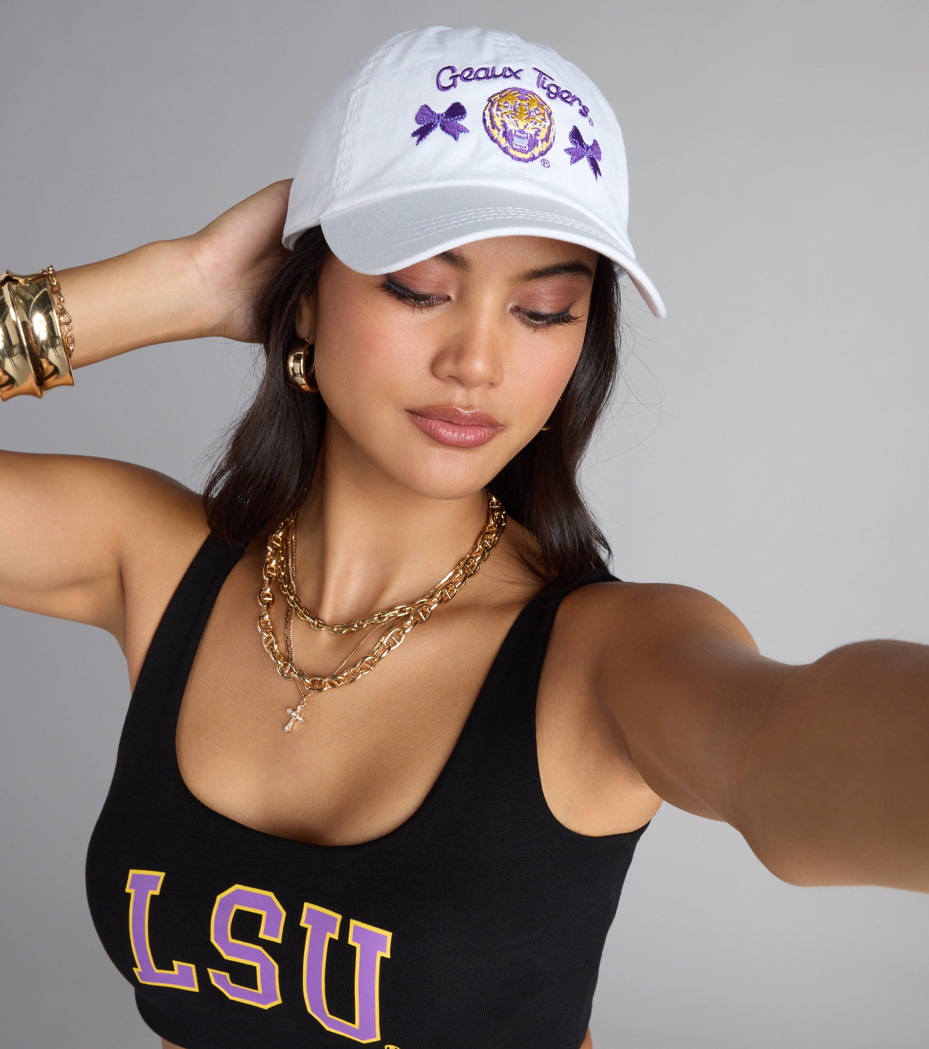 Tiger. Bows. And Touchdowns LSU® Baseball Cap - Image 2