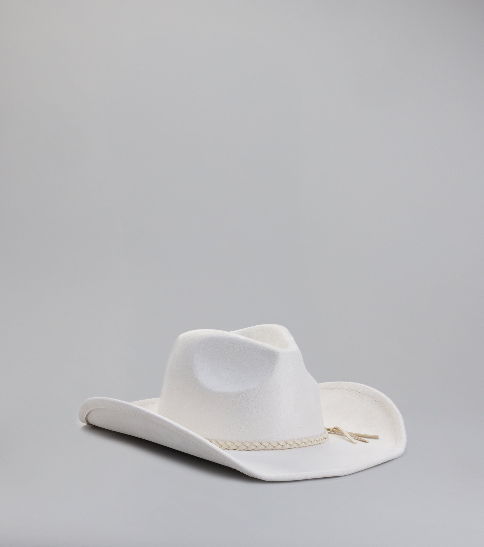 Wild West Braid Faux Suede Cowboy Hat - Image 7