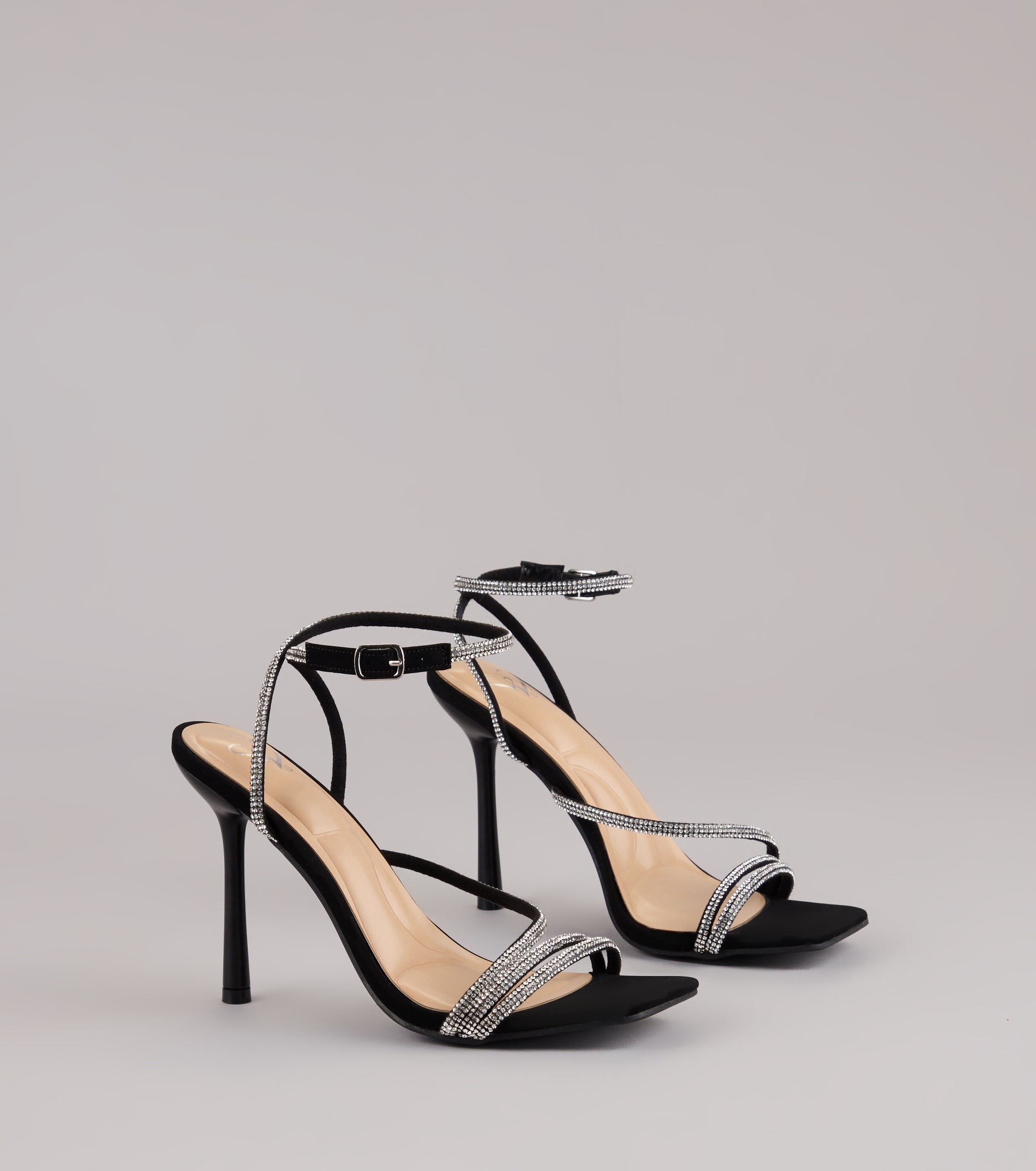 Strut With Glamour Rhinestone Stiletto Heels