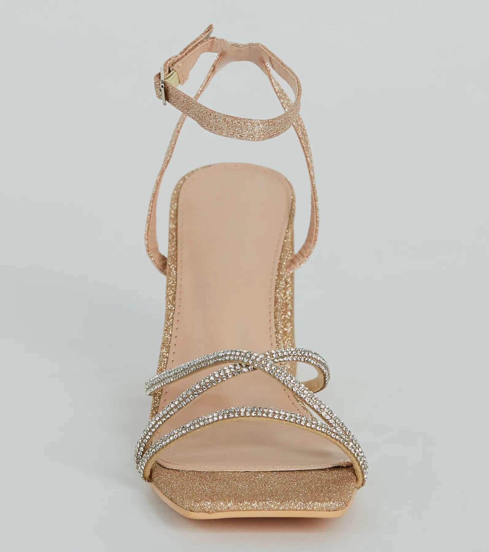 So Speechless Glitter Strappy Block Heels - Image 3