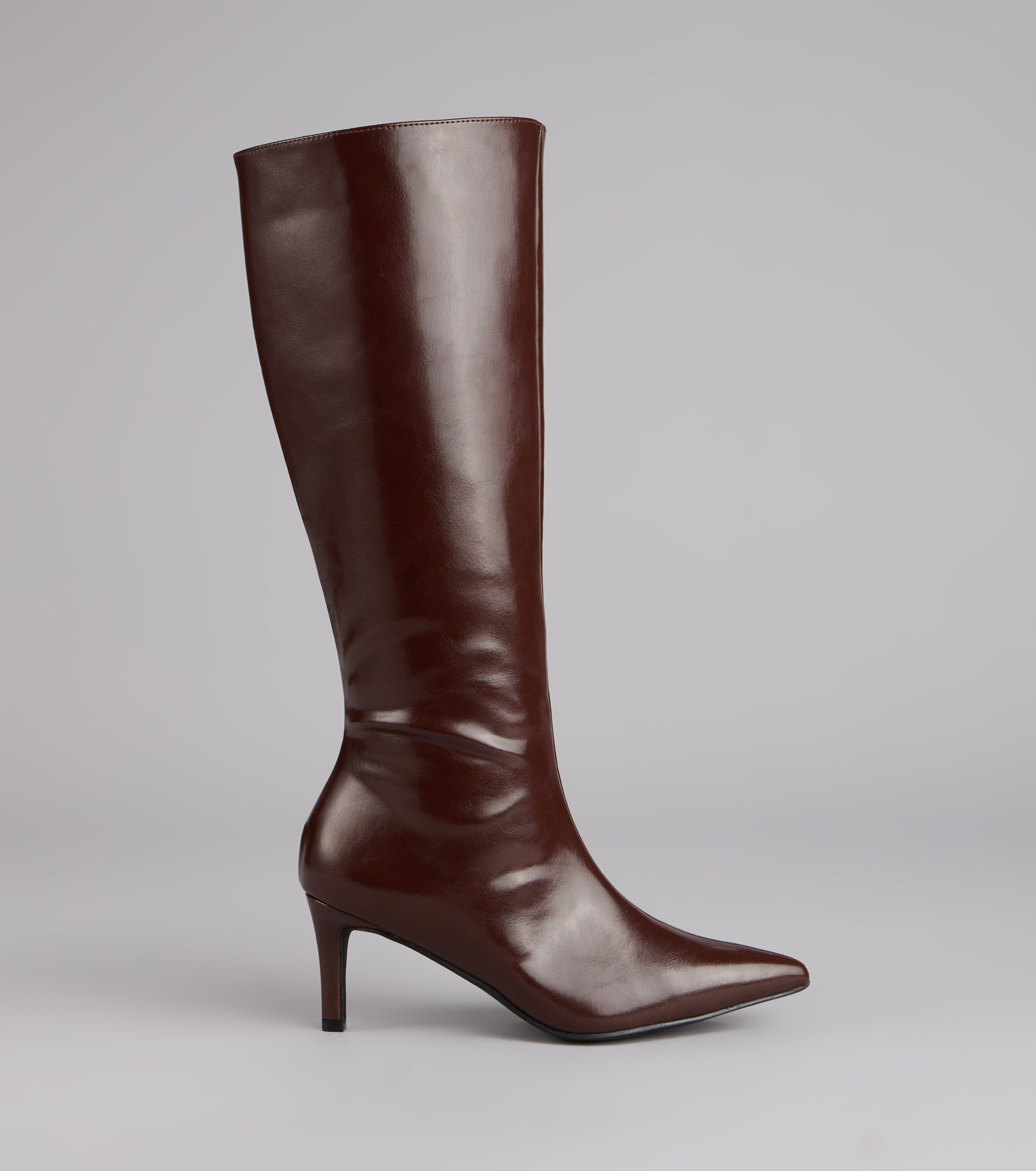Sleek Stance Faux Leather Stiletto Boots - Image 6