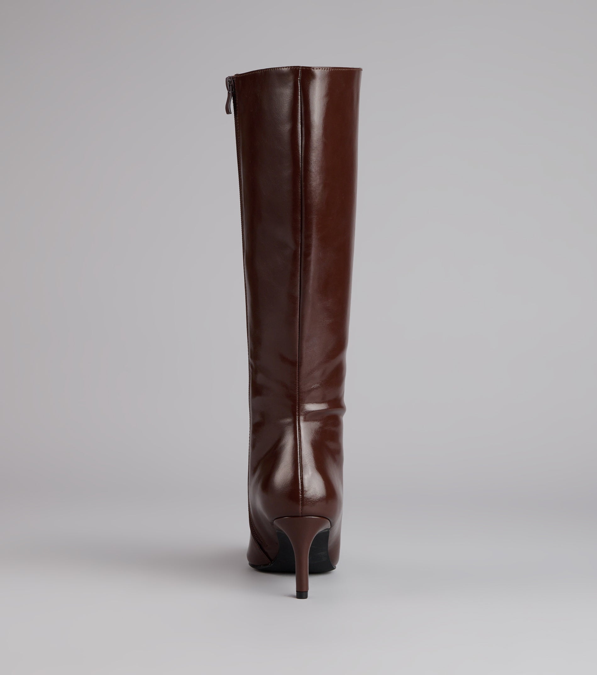 Sleek Stance Faux Leather Stiletto Boots - Image 8