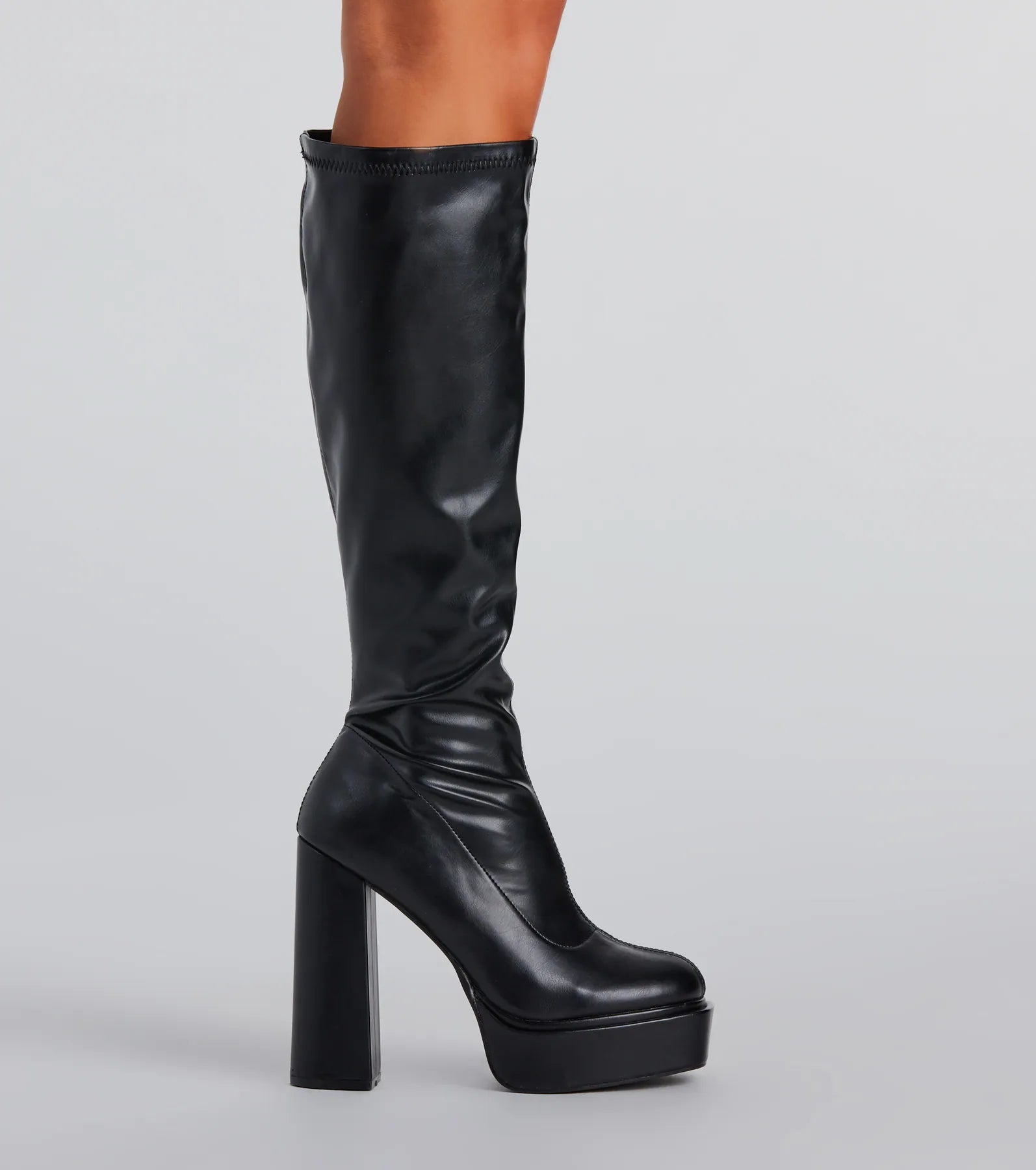 Here To Slay Under-The-Knee Platform Boots - Image 3