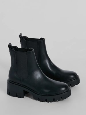 High Stakes Faux Leather Lug Booties