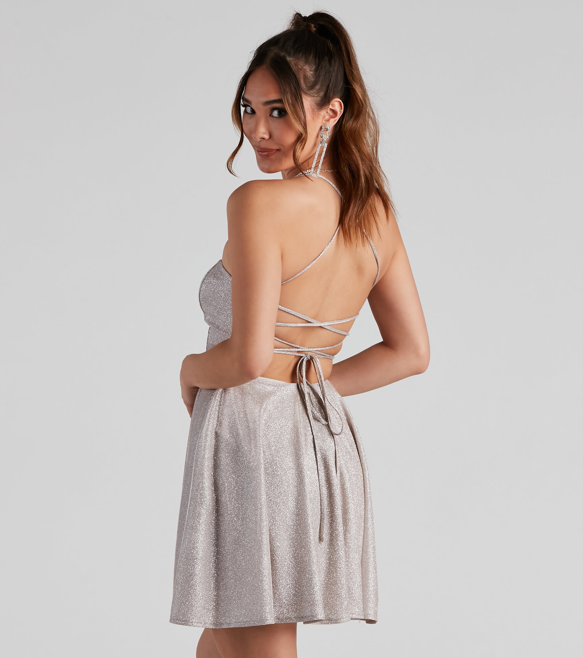 Ariana Glitter Knit Party Dress - Image 2