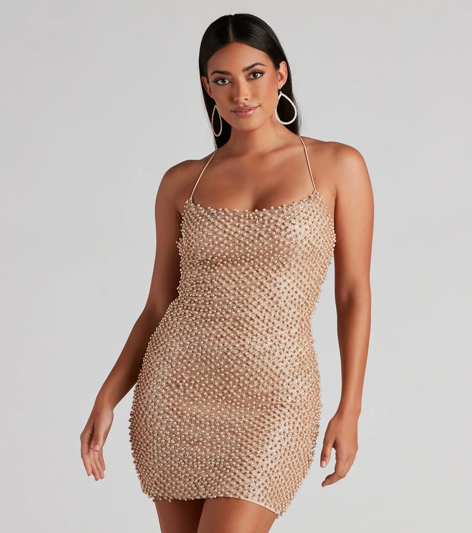 Brigitta Pearl Embroidered Mini Dress - Image 10