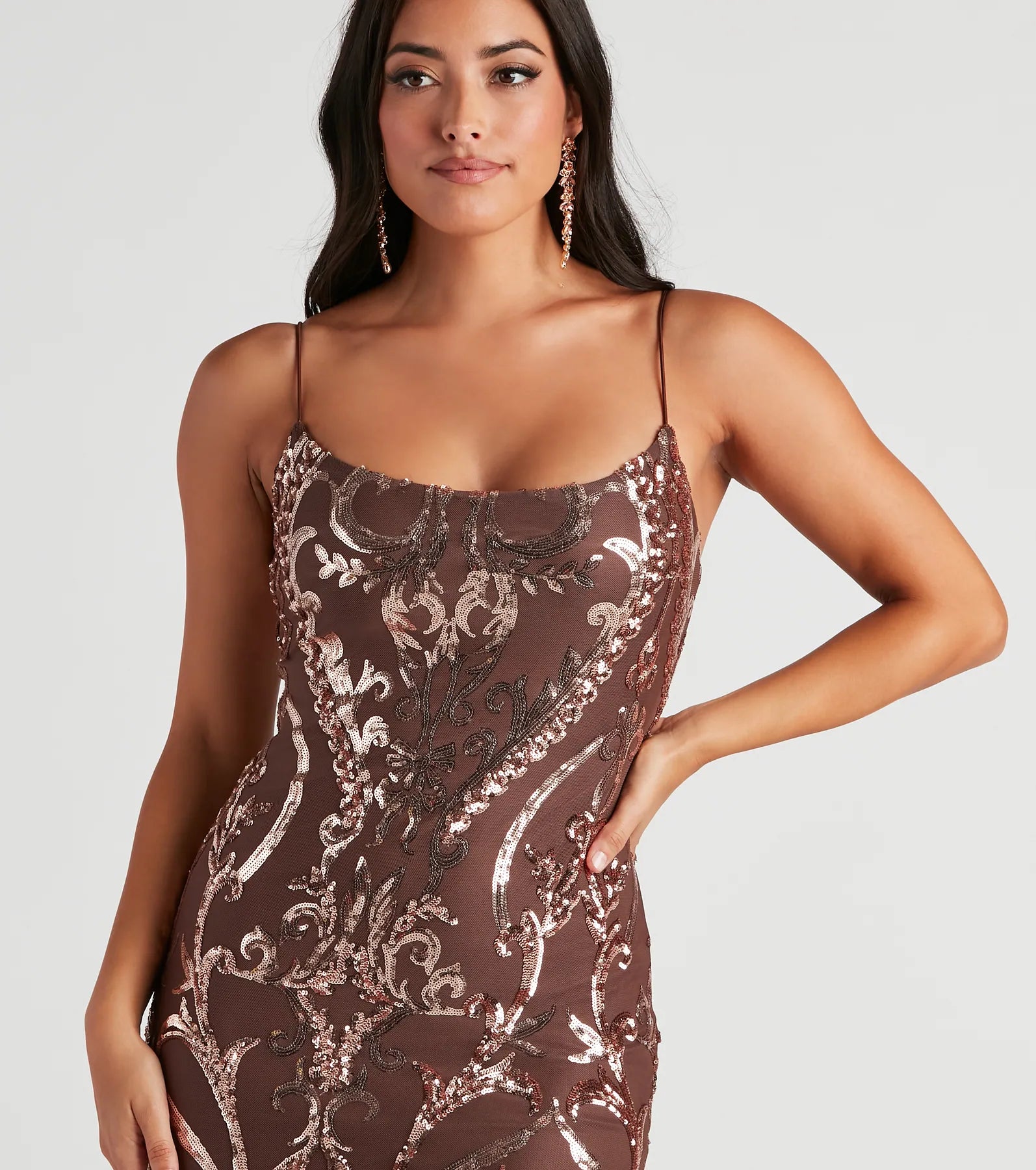 Gia Sequin Mesh Bodycon Dress - Image 4