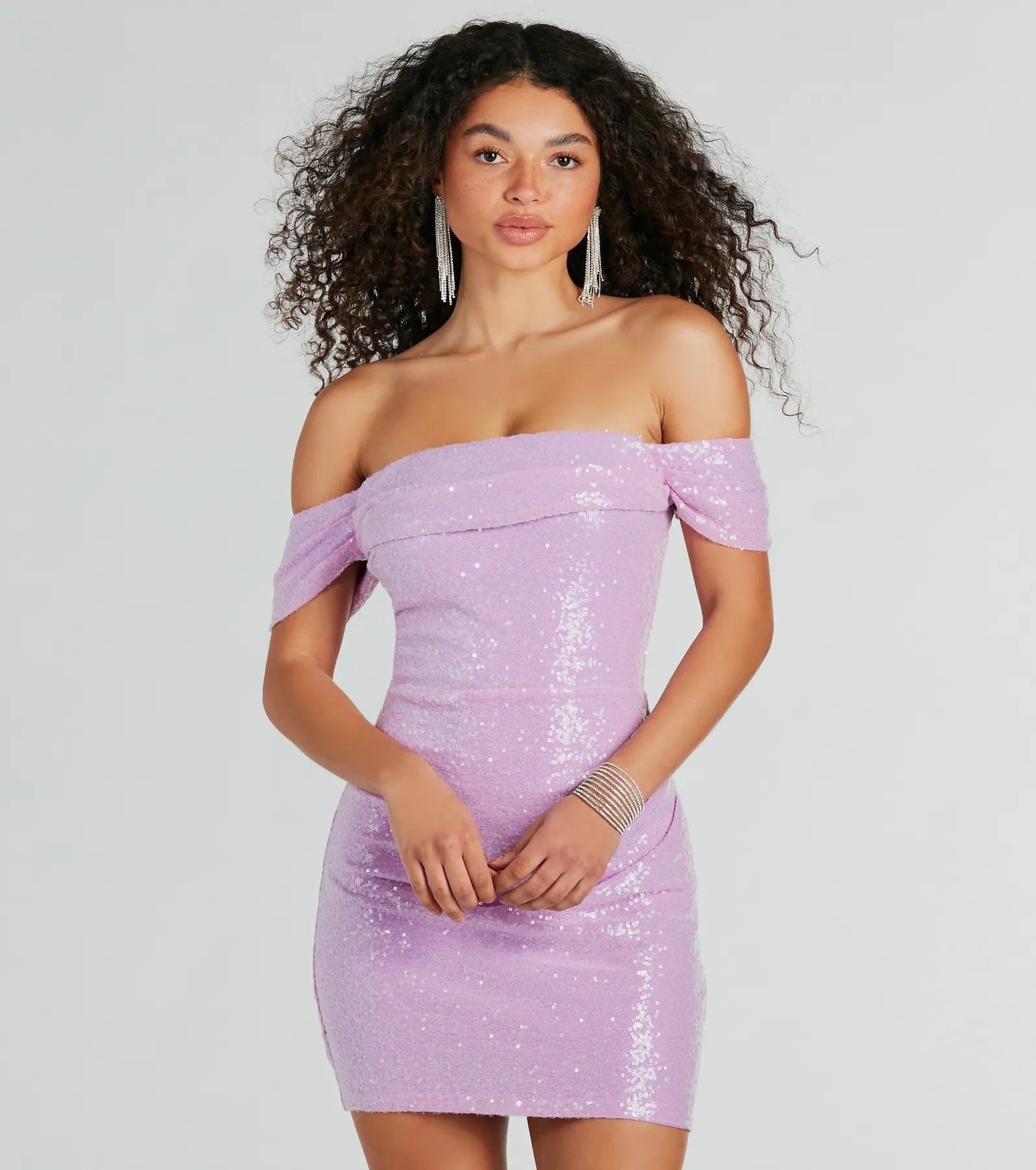 Paulina Sequin Off-The-Shoulder Party Dress - Image 9