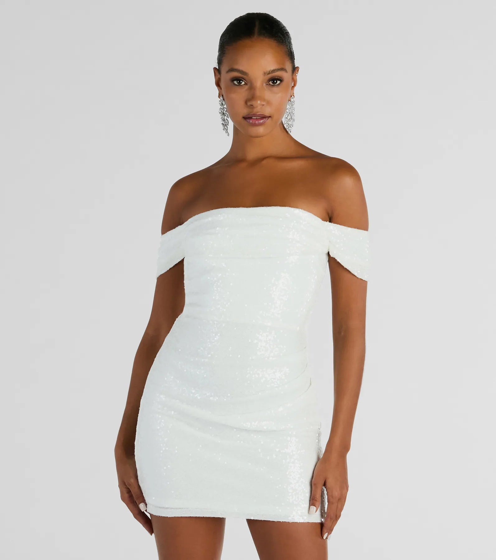 Paulina Sequin Off-The-Shoulder Party Dress - Image 13