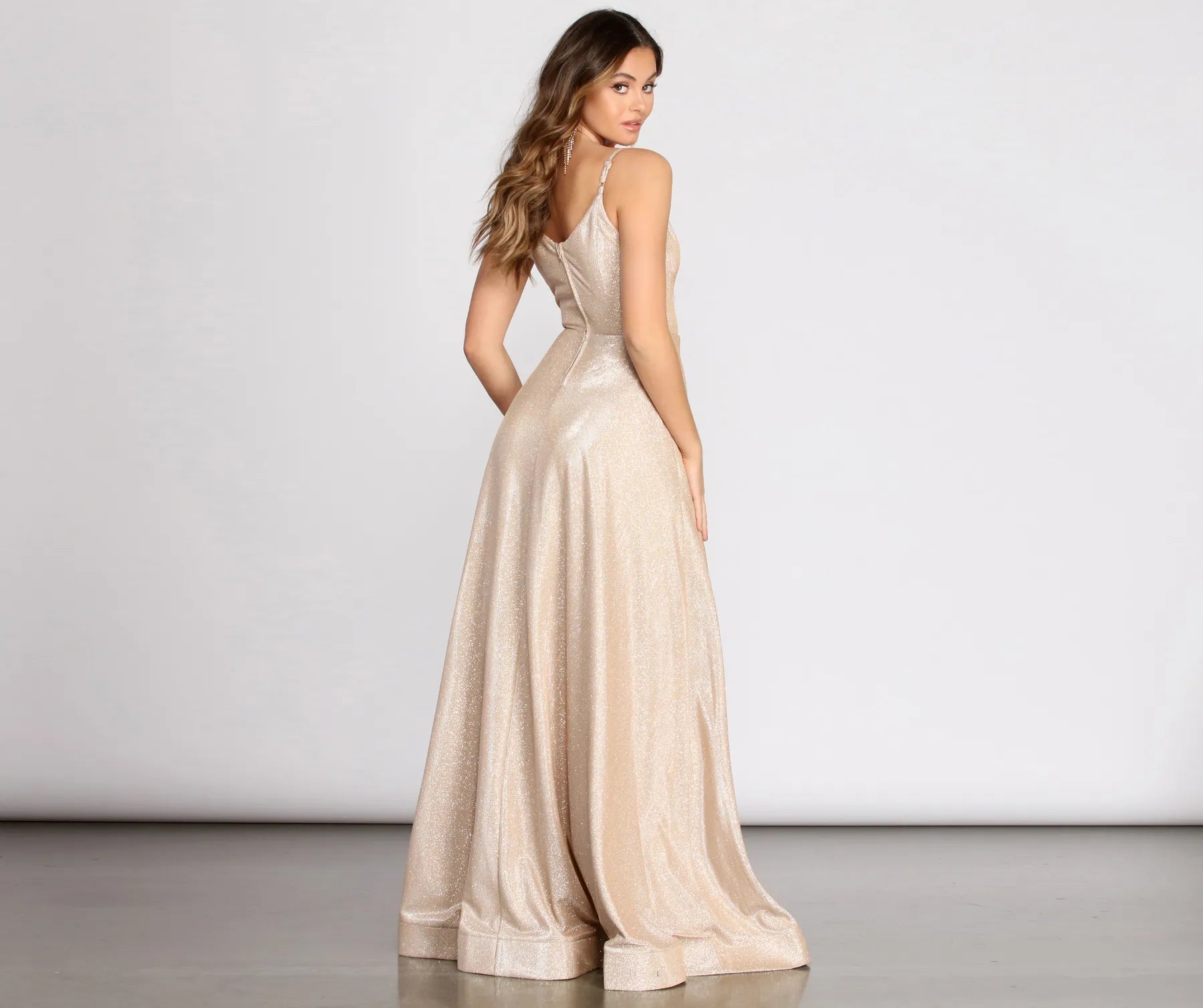 Aime Glitter A-Line Gown - Image 2
