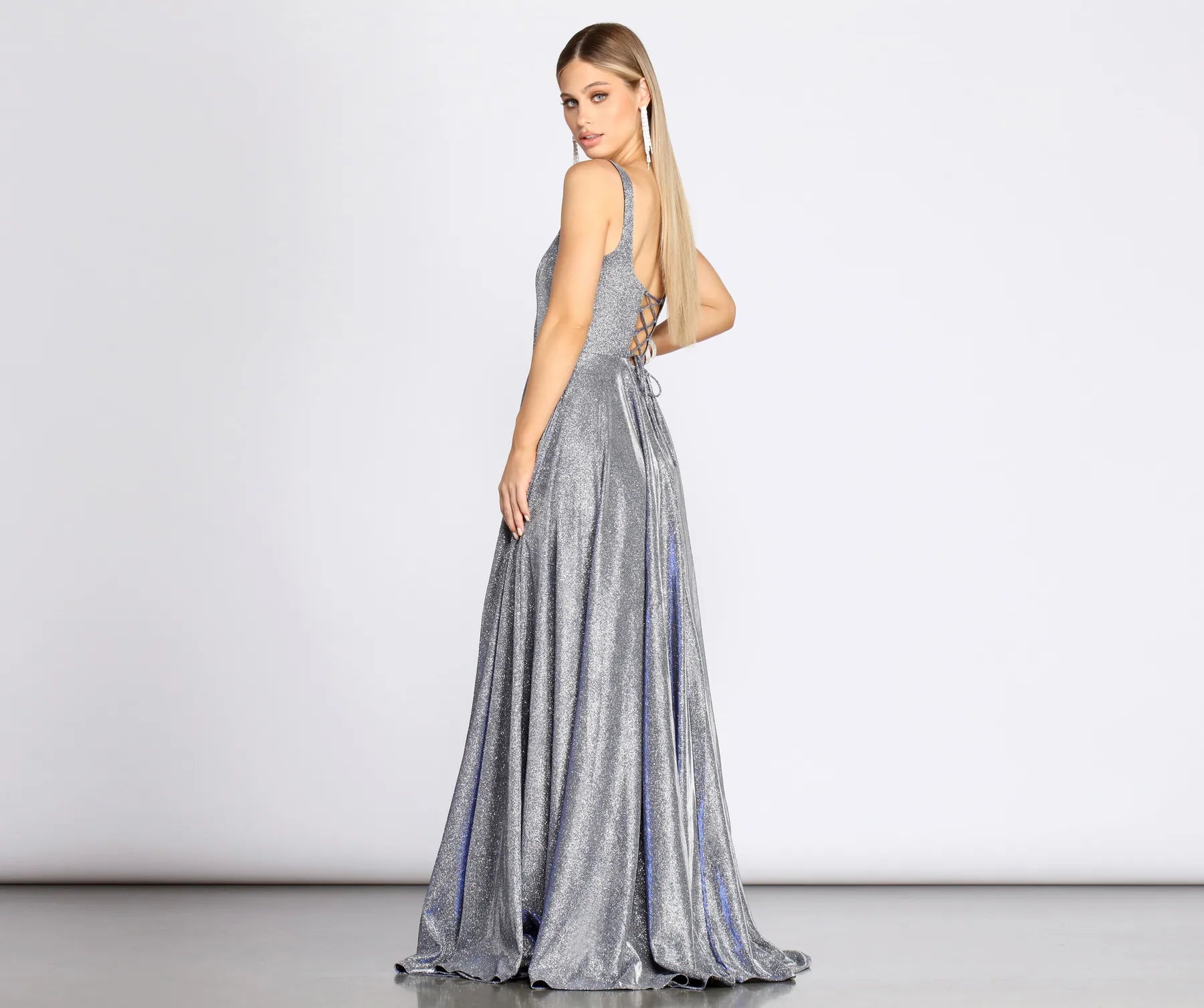 Ivy Formal Glitter A-Line Dress - Image 2