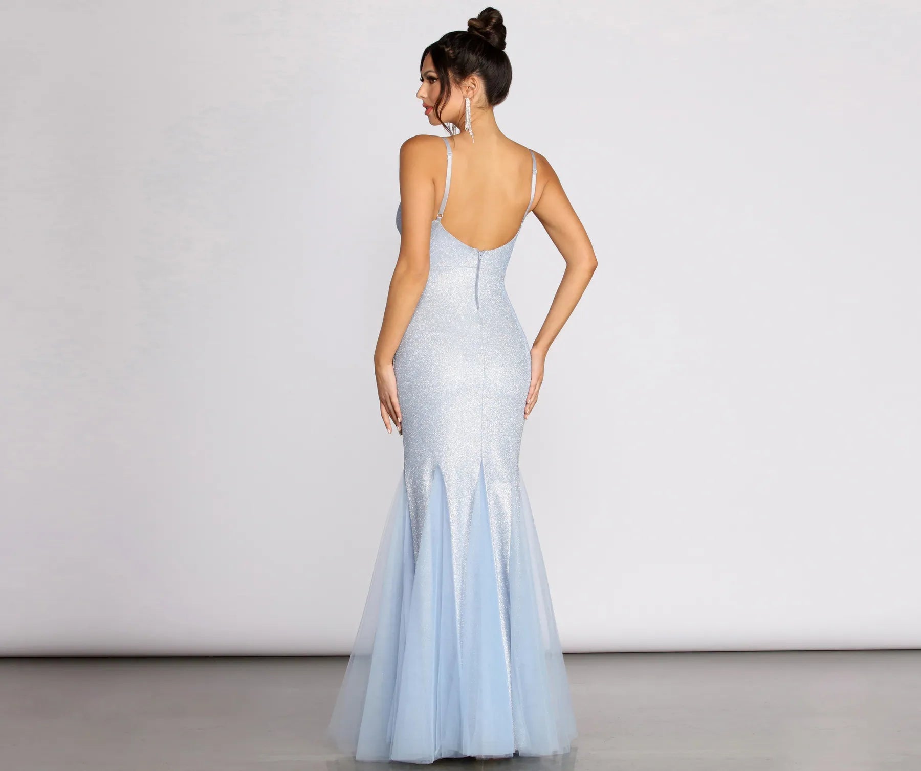 Ciara Glitter Tulle Mermaid Dress - Image 2