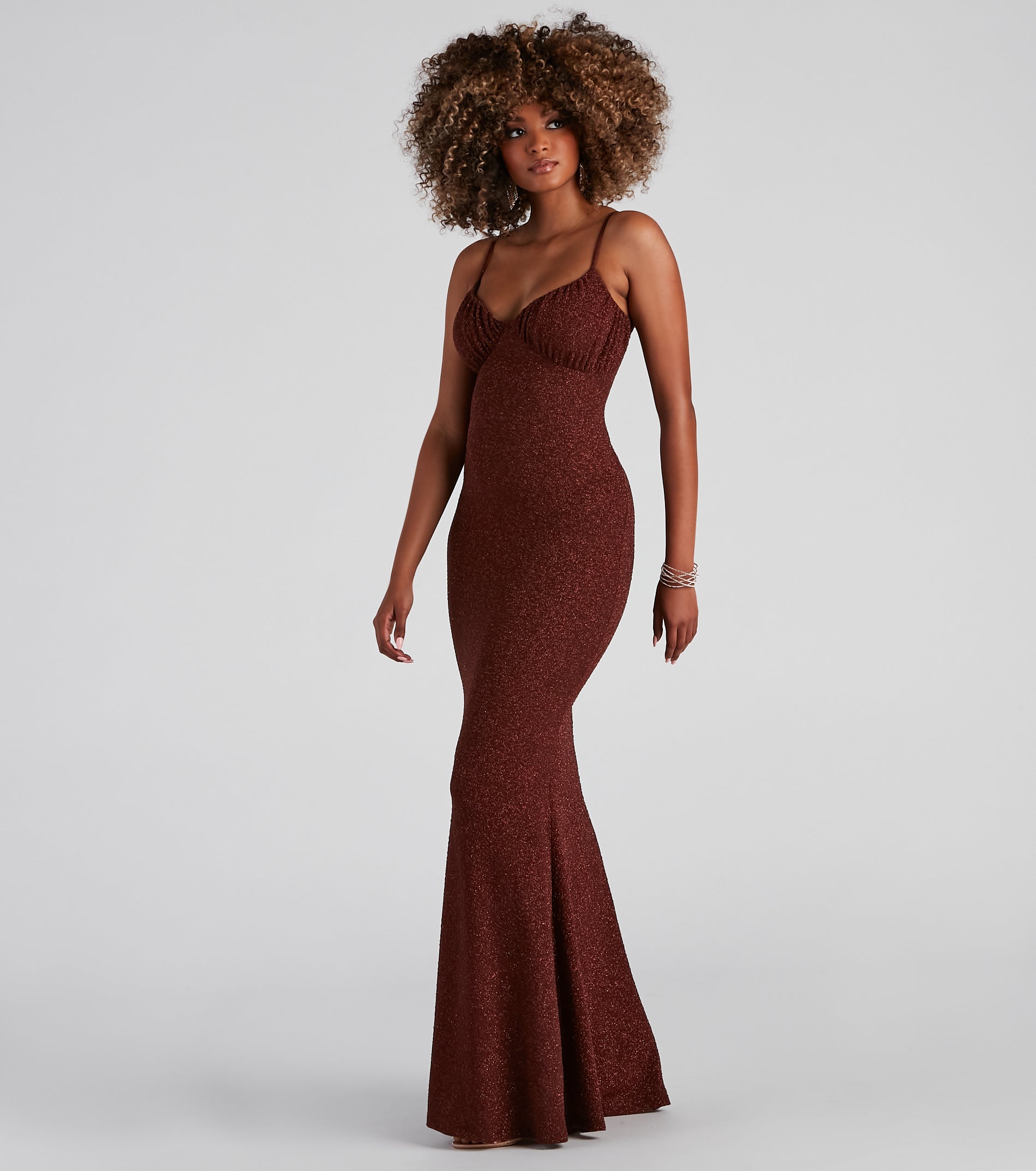 Camille Glitter Knit Mermaid Dress - Image 3