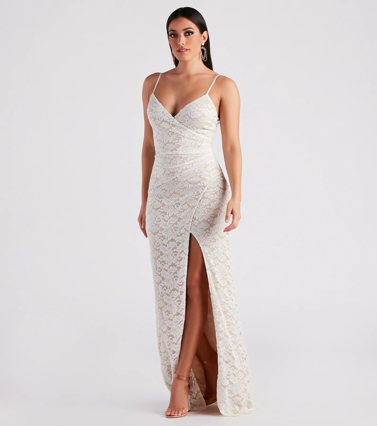 Leanne Formal Glitter Lace Dress - Image 3