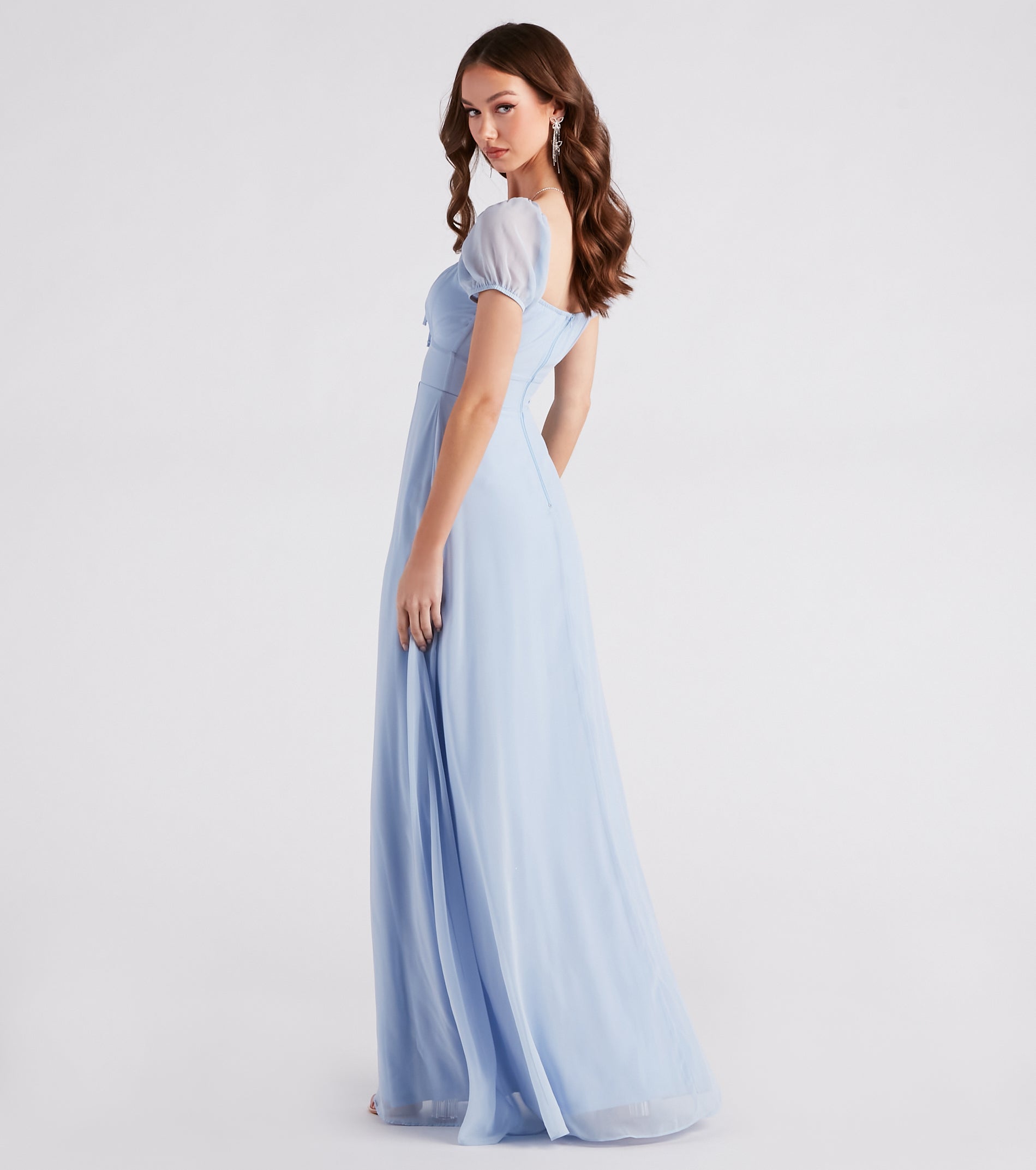 Idina Formal Chiffon Slit Long Dress - Image 2