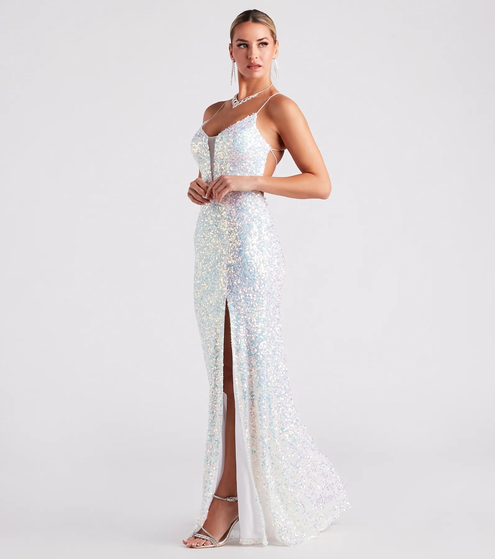 Adeline Formal Sequin Strappy Mermaid Dress - Image 3