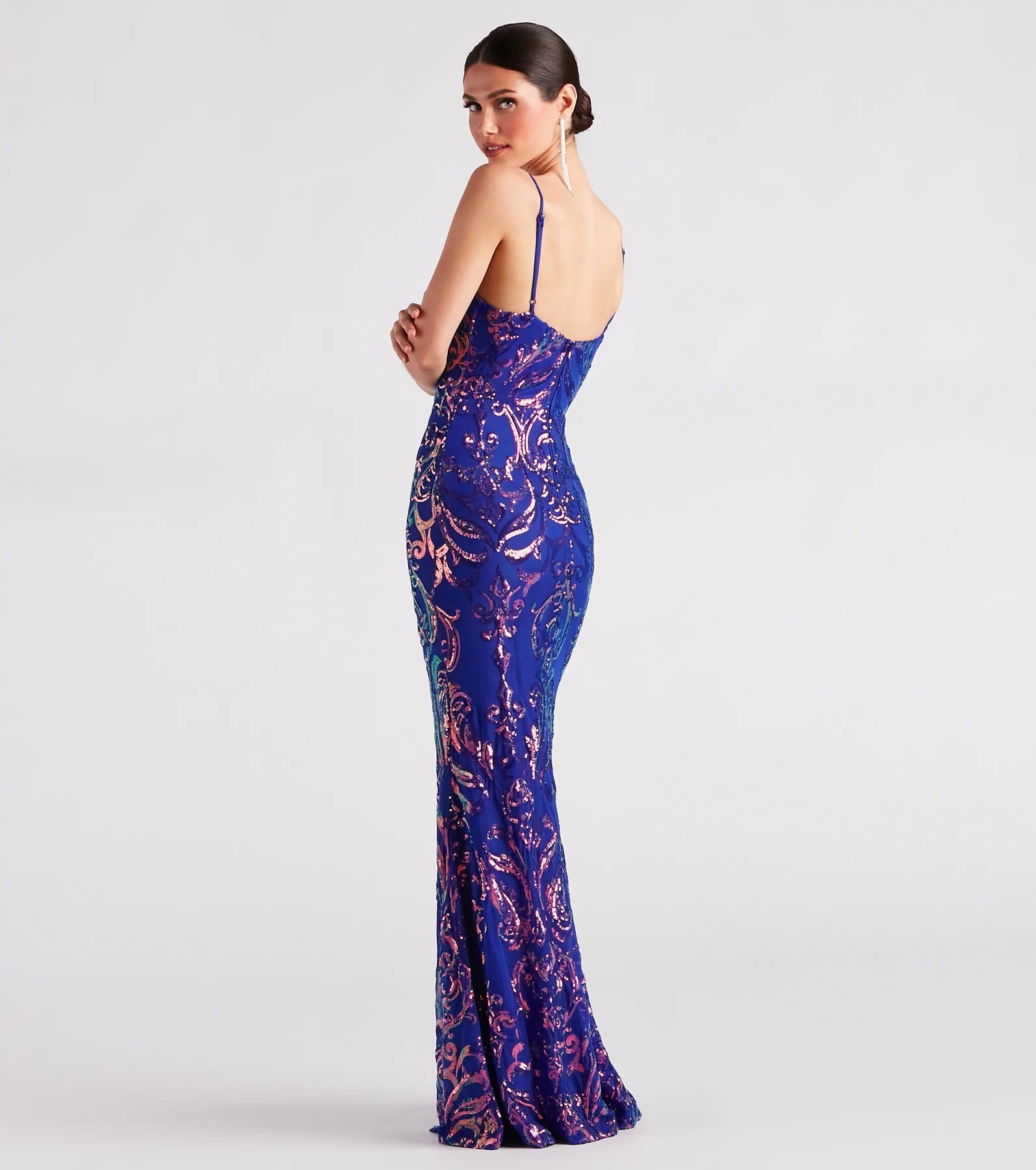 Kaley Formal Sequin Mermaid Long Dress - Image 2