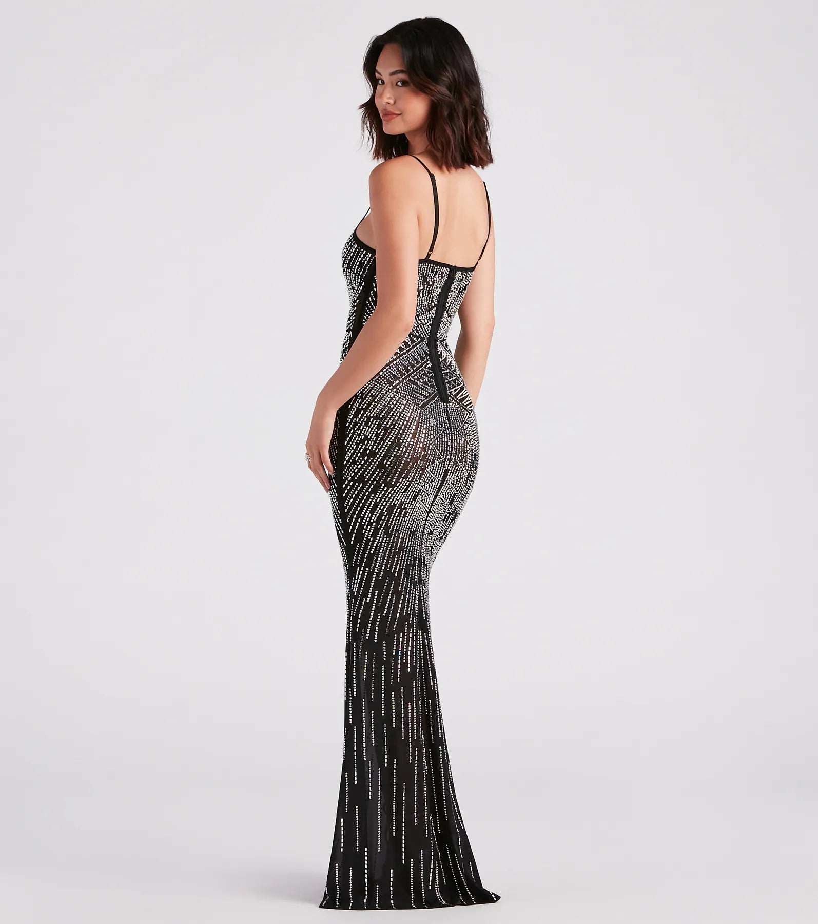 Drew Formal Rhinestone Mermaid Dress - Image 2