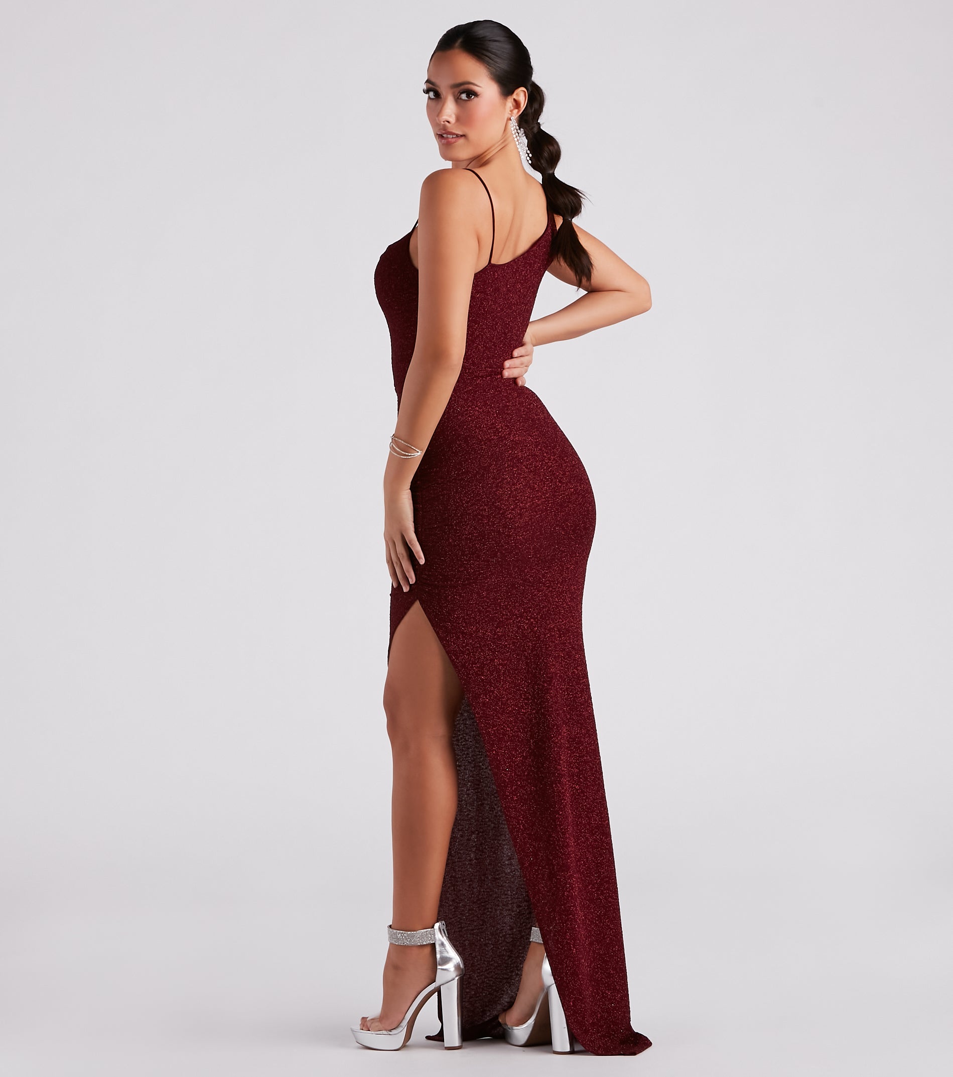 Ever Formal High Slit Glitter Dress - Image 10