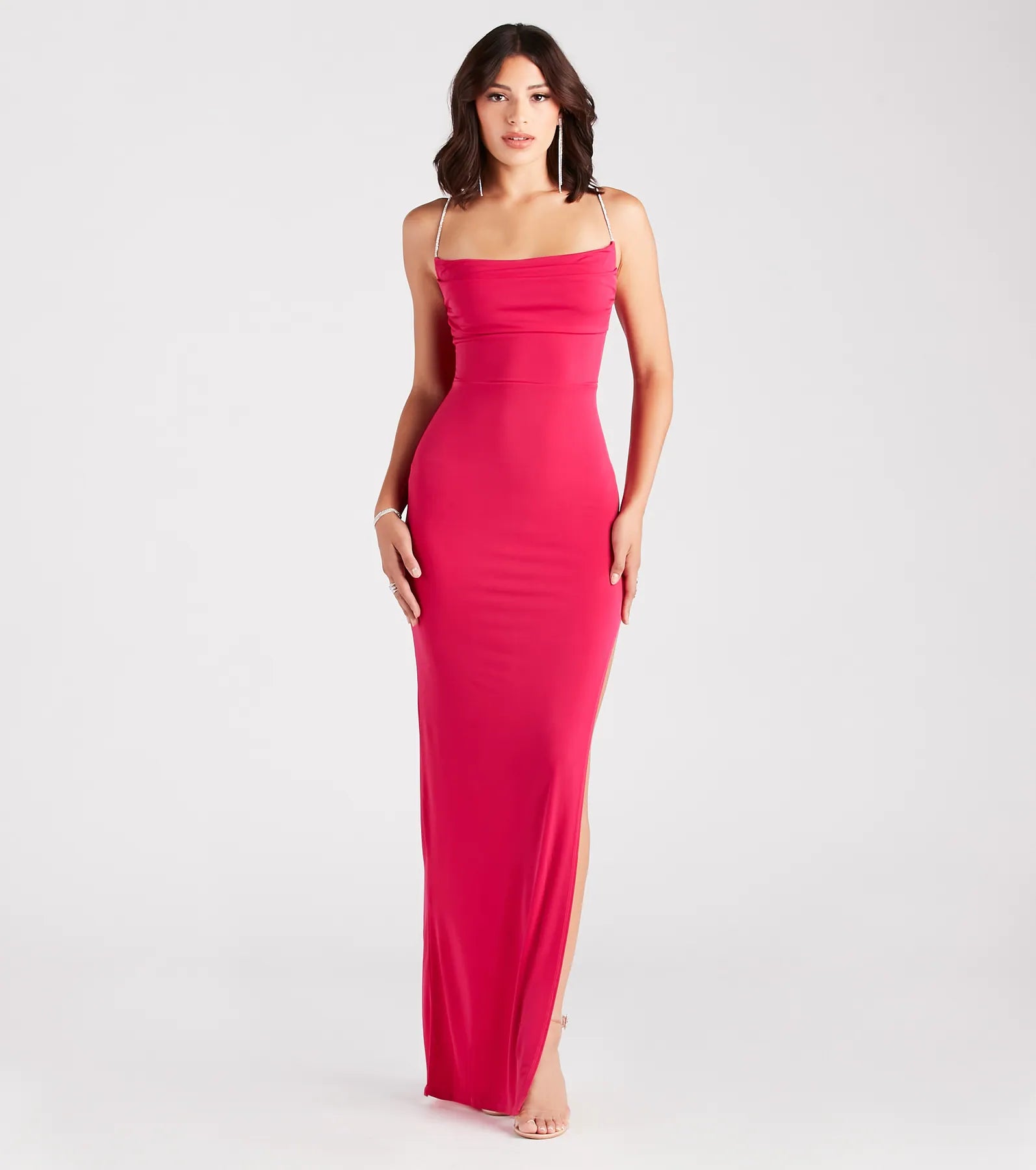 Alisha Rhinestone Strap Formal Dress - Image 9