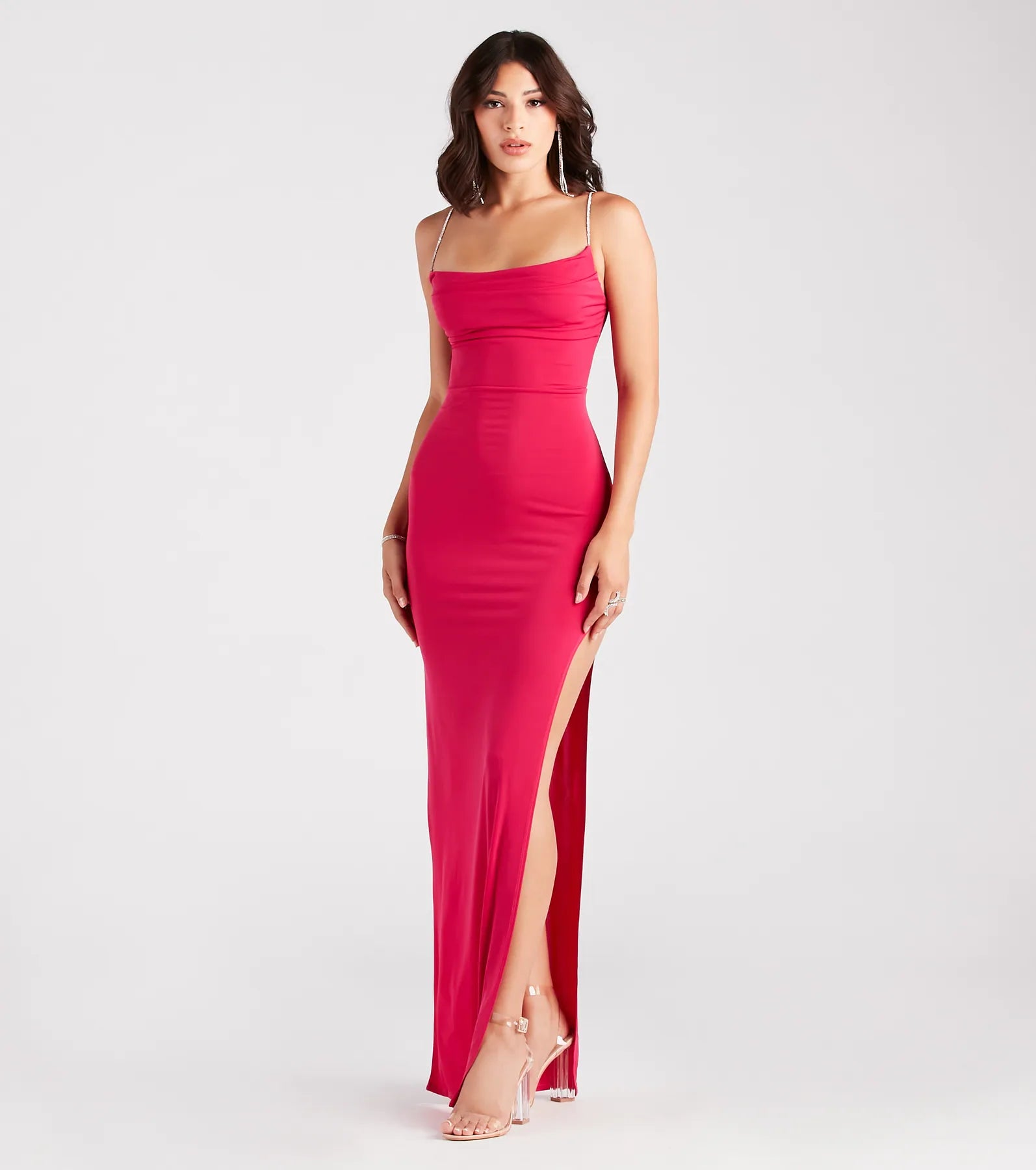 Alisha Rhinestone Strap Formal Dress - Image 11