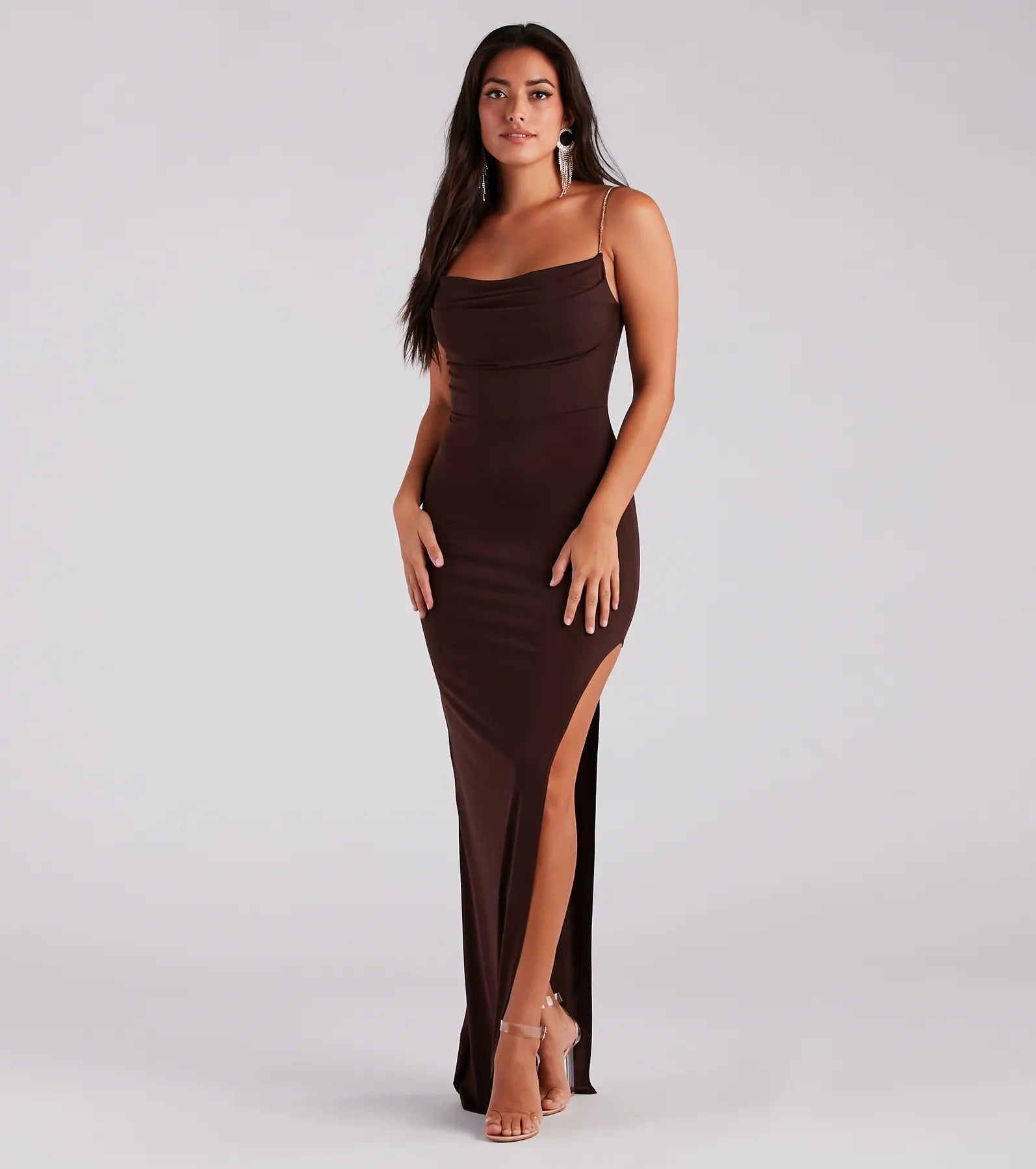 Alisha Rhinestone Strap Formal Dress - Image 13