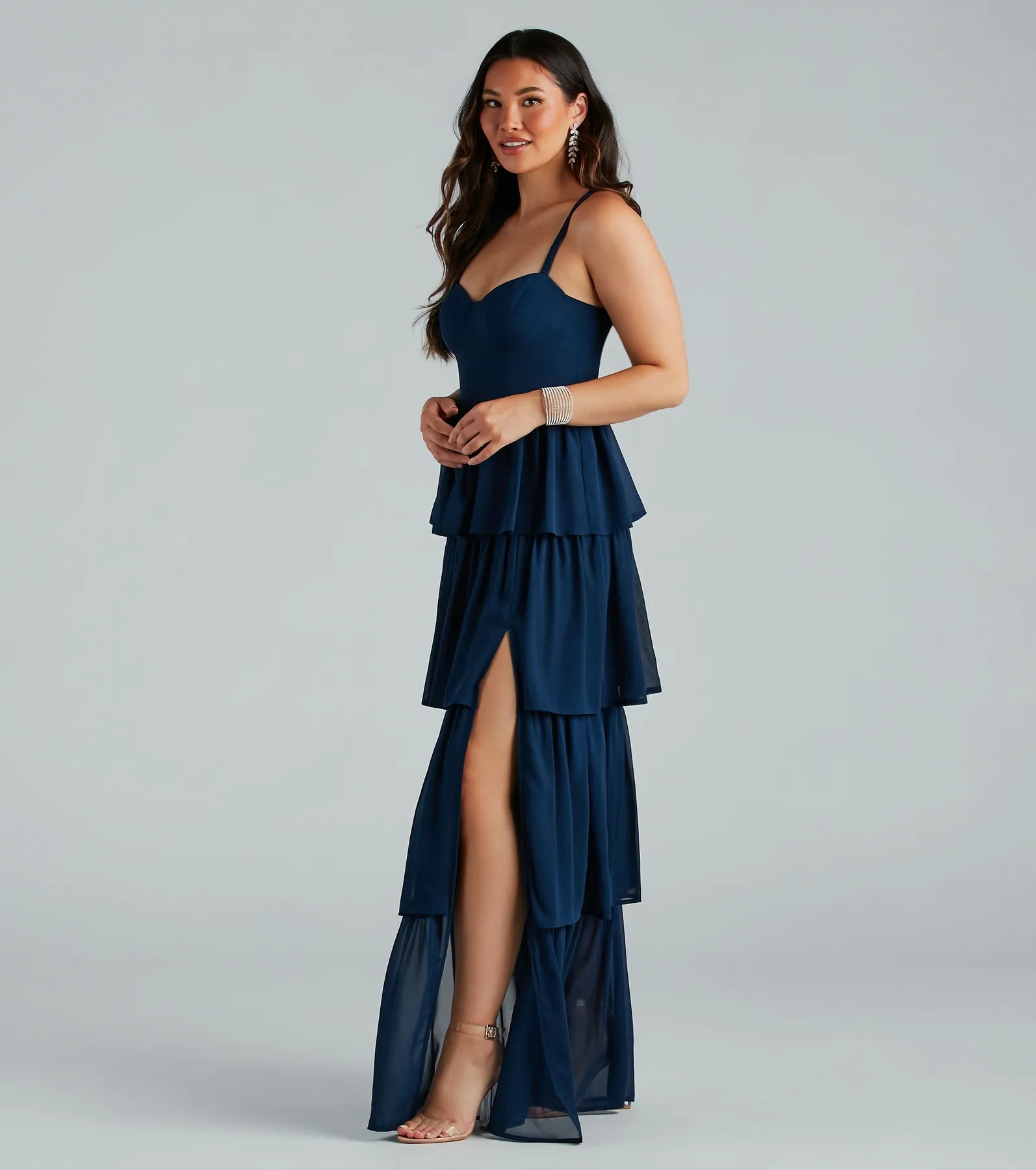 Deborah Formal Chiffon A-Line Ruffled Dress - Image 3