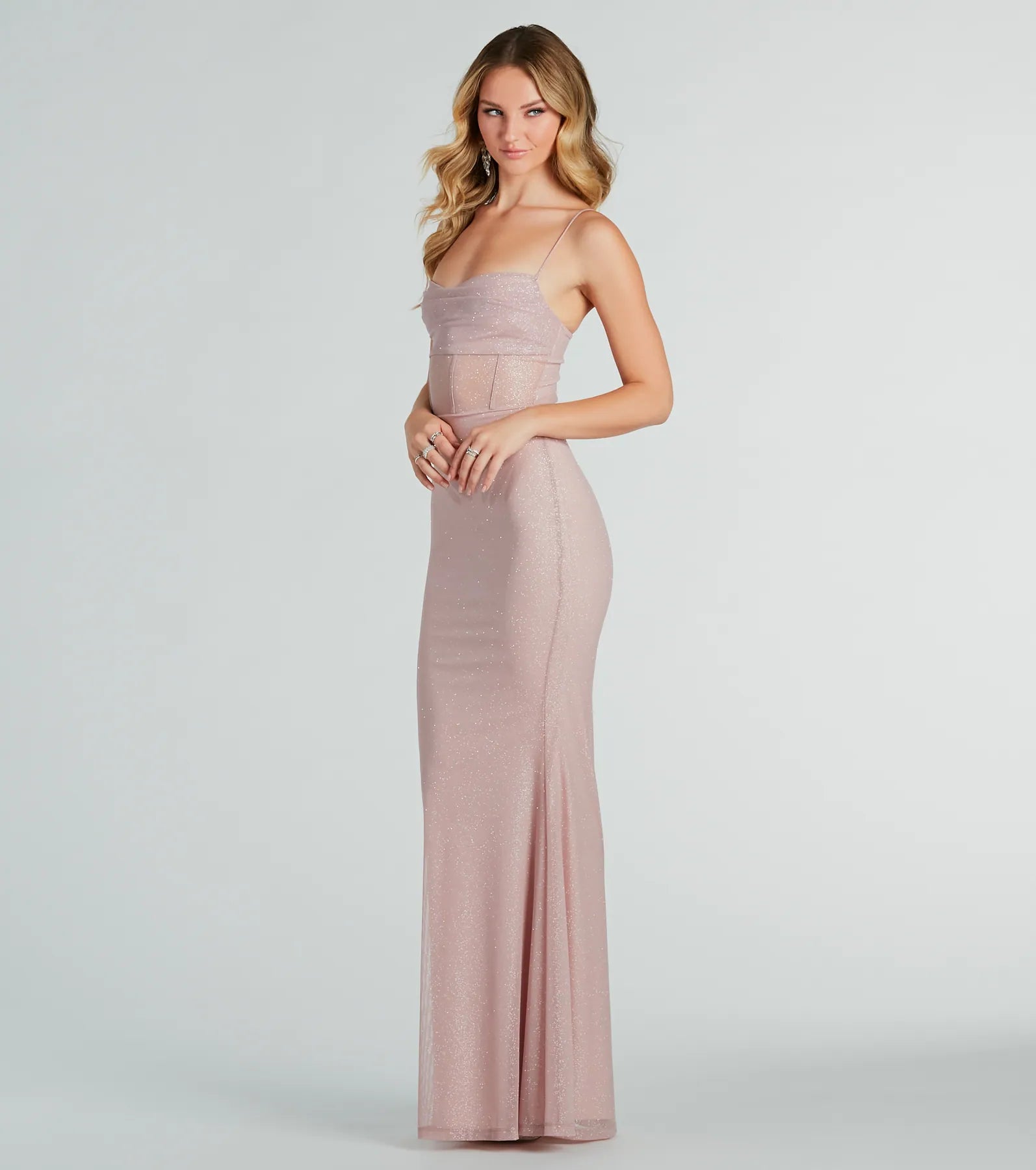 Liv Formal Glitter Corset Mermaid Long Dress - Image 3