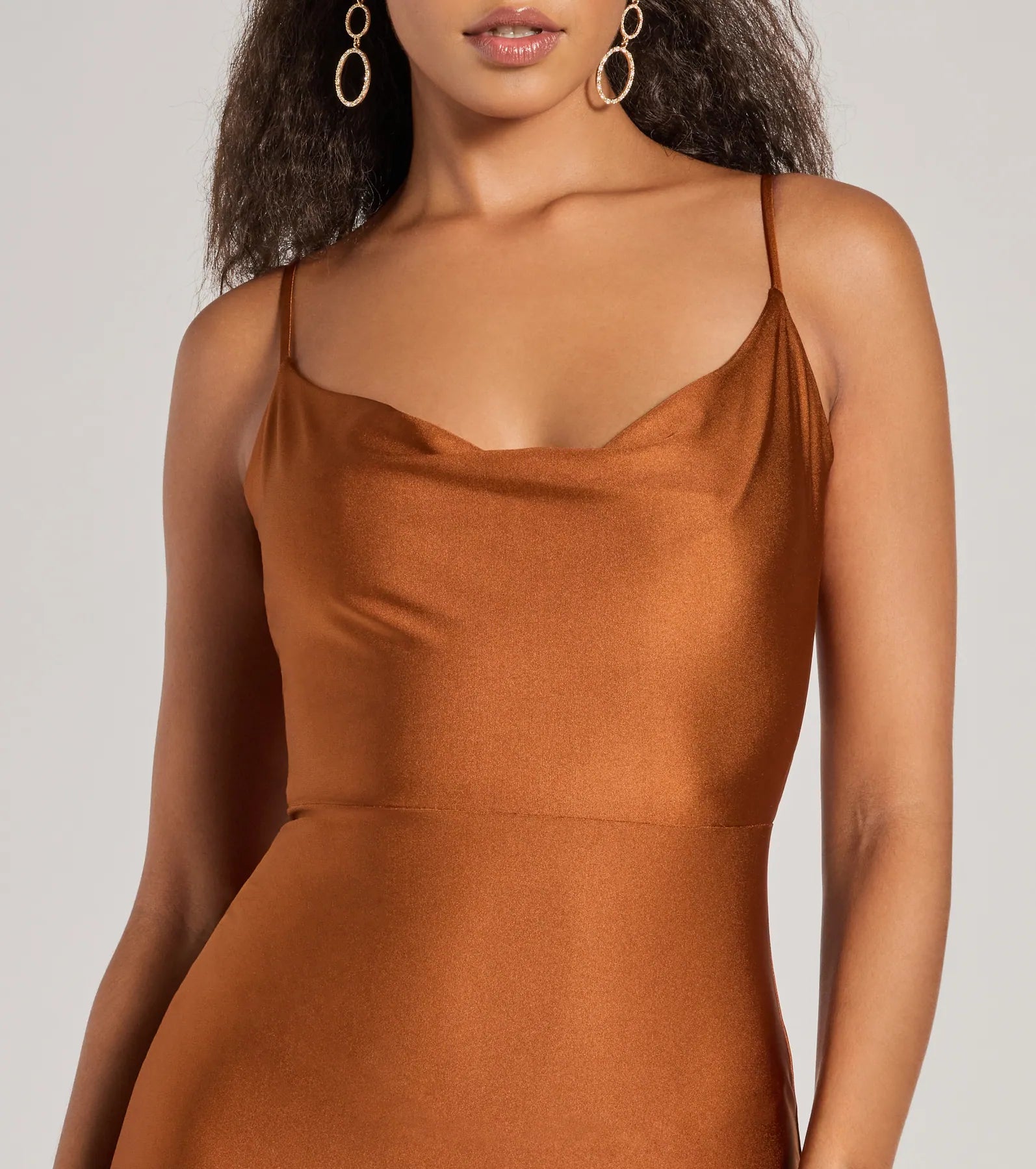 Virginia Cowl Neck Tie-Back Mermaid Formal Dress - Image 3