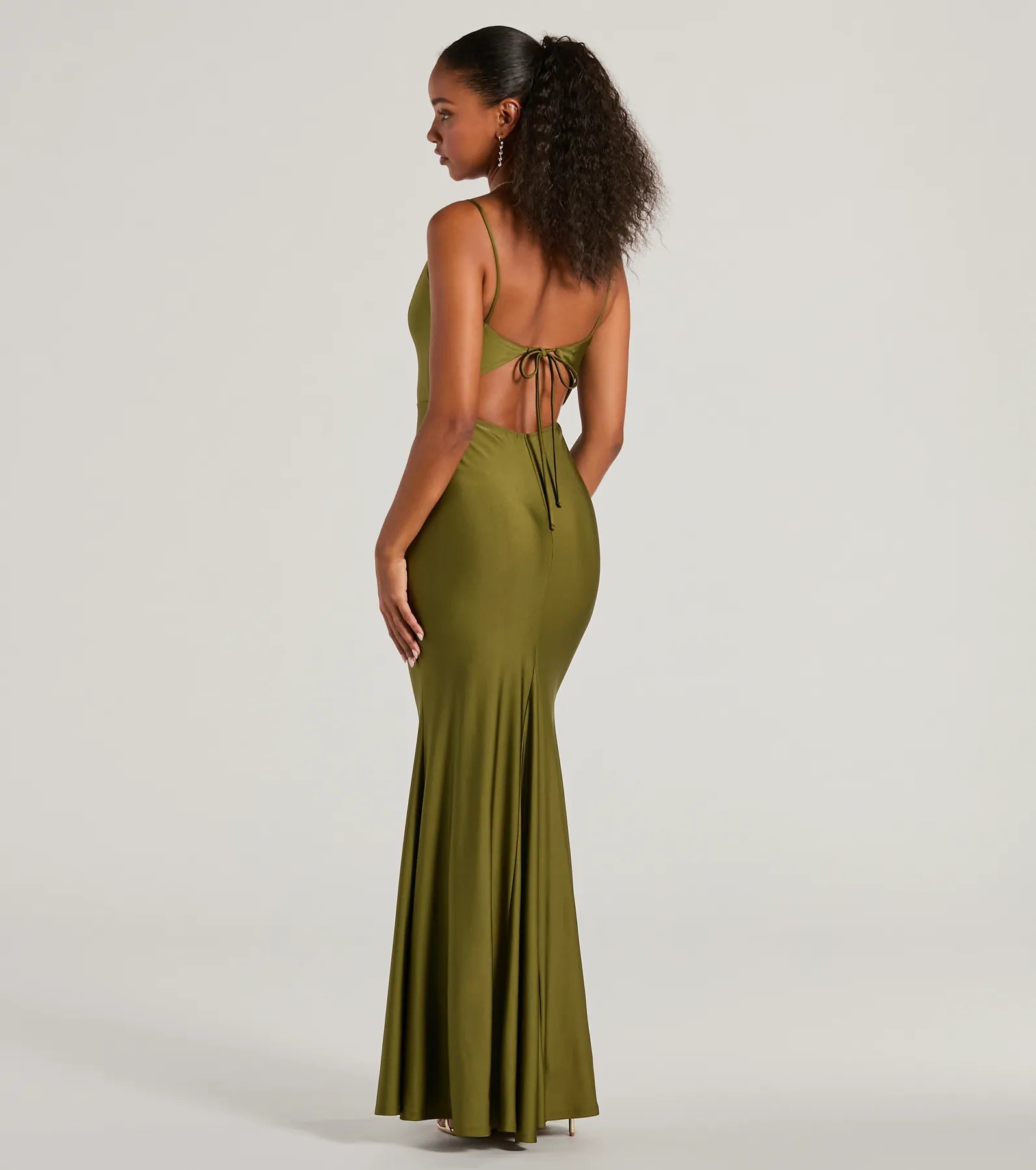 Virginia Cowl Neck Tie-Back Mermaid Formal Dress - Image 6