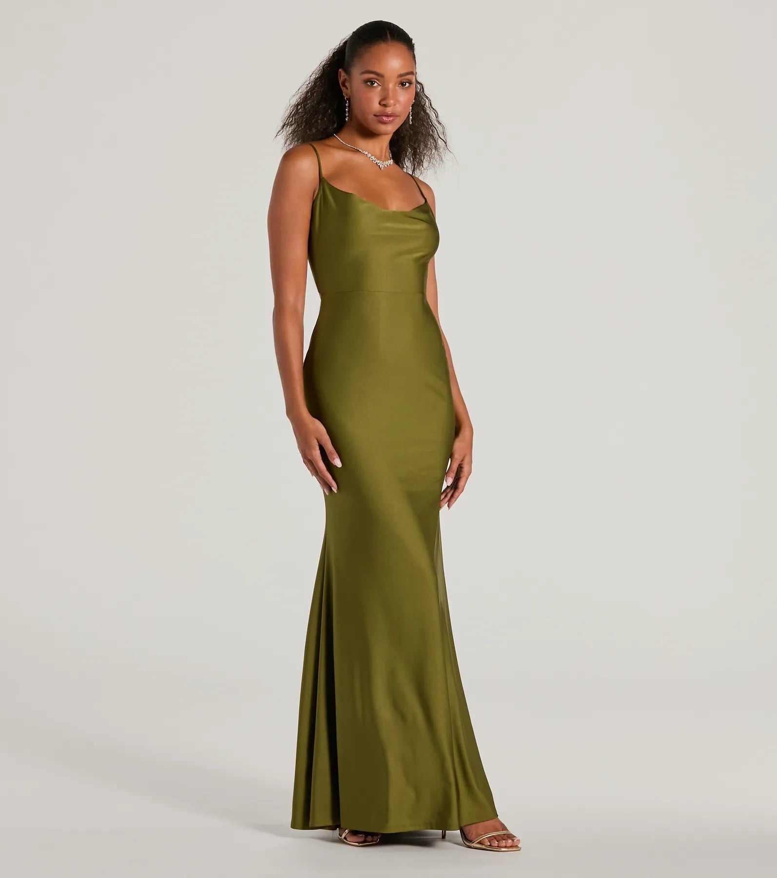 Virginia Cowl Neck Tie-Back Mermaid Formal Dress - Image 8
