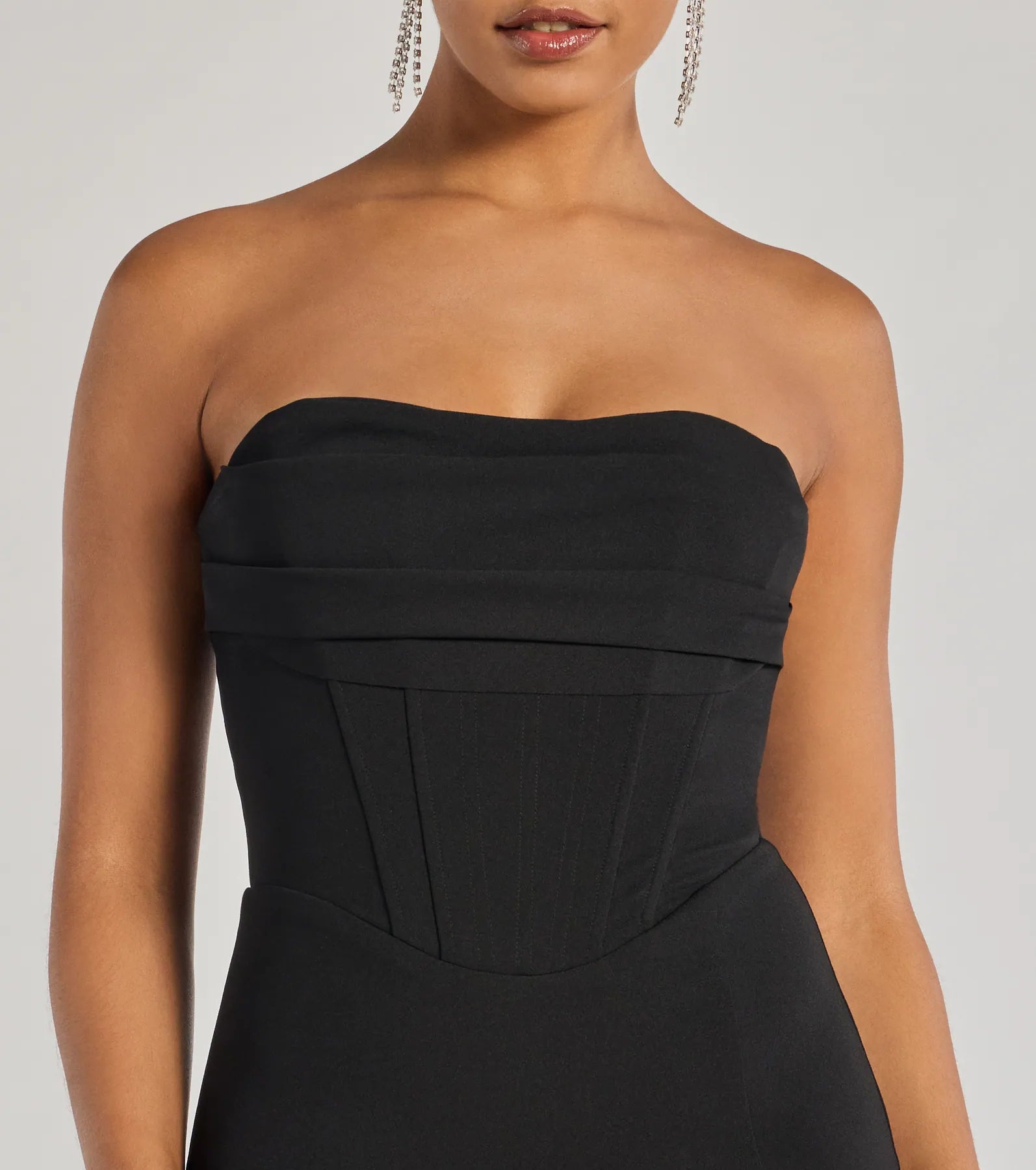 Aliana Strapless Corset Mermaid Dress - Image 3