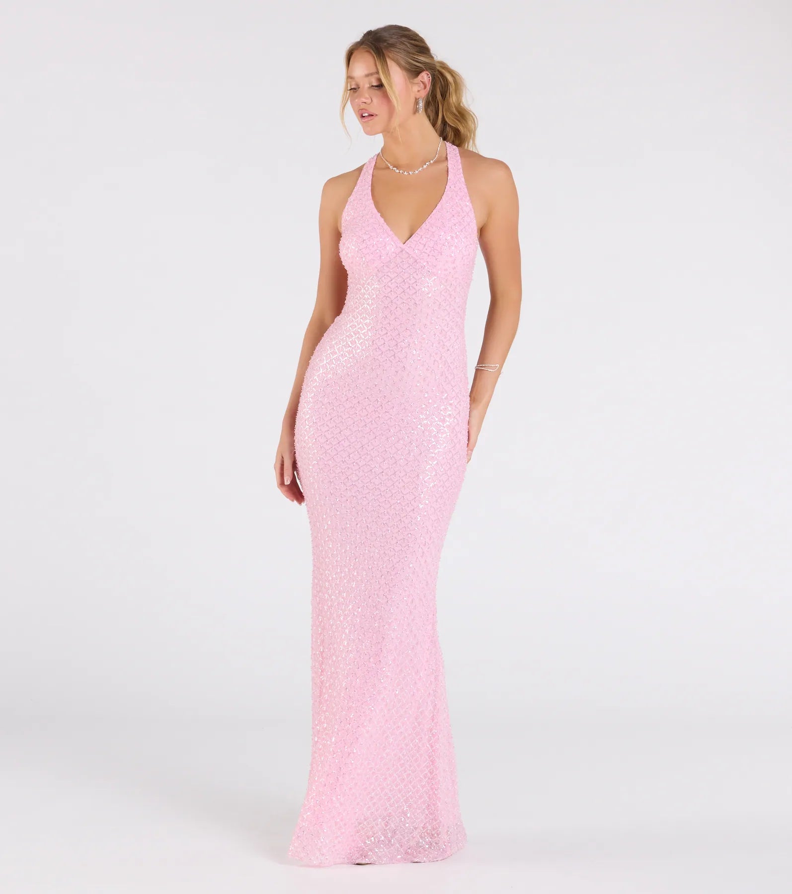 Vanessa Open Back Mermaid Sequin Formal Dress - Image 5