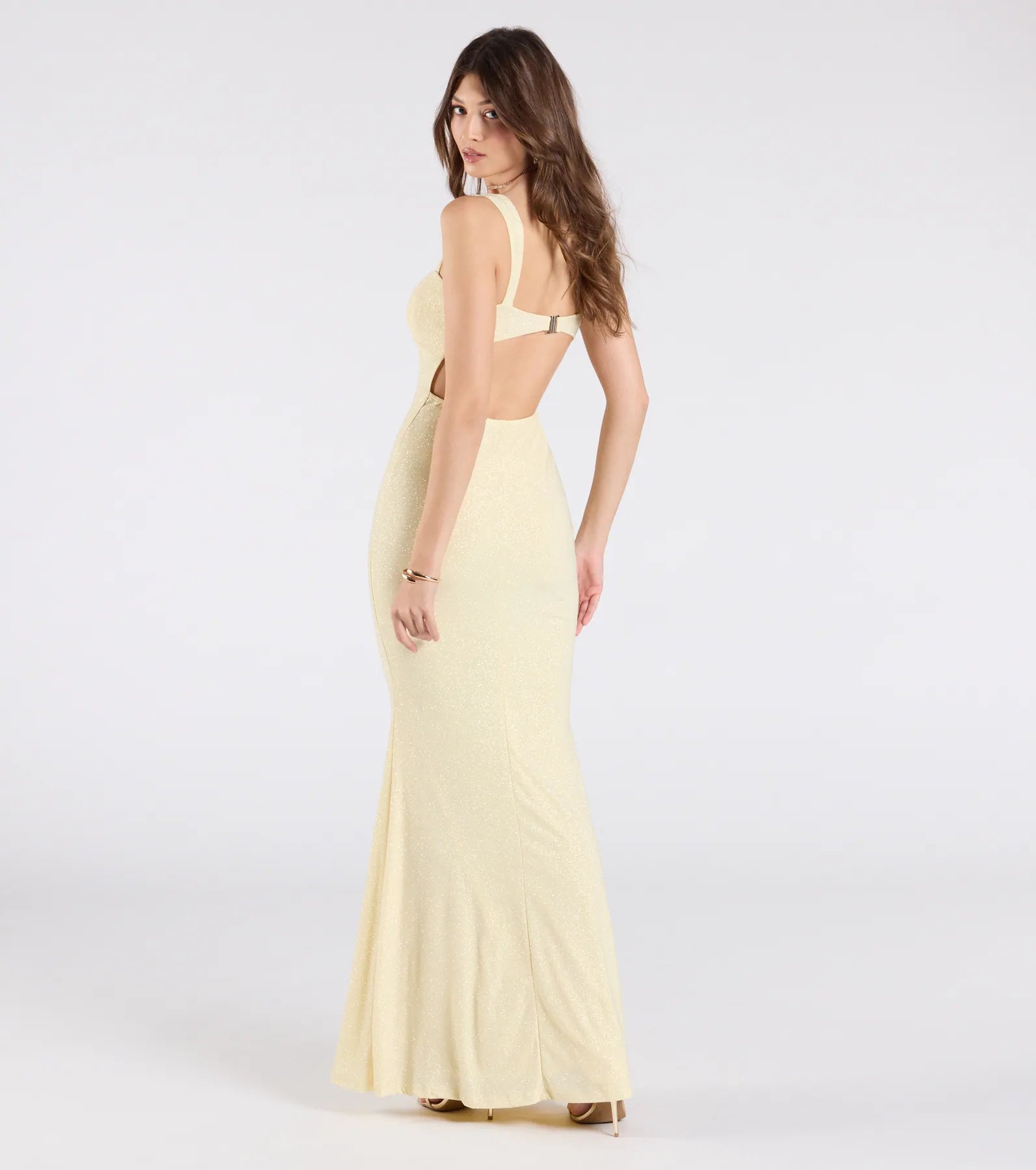 Halie Open Back Mermaid Glitter Formal Dress - Image 7