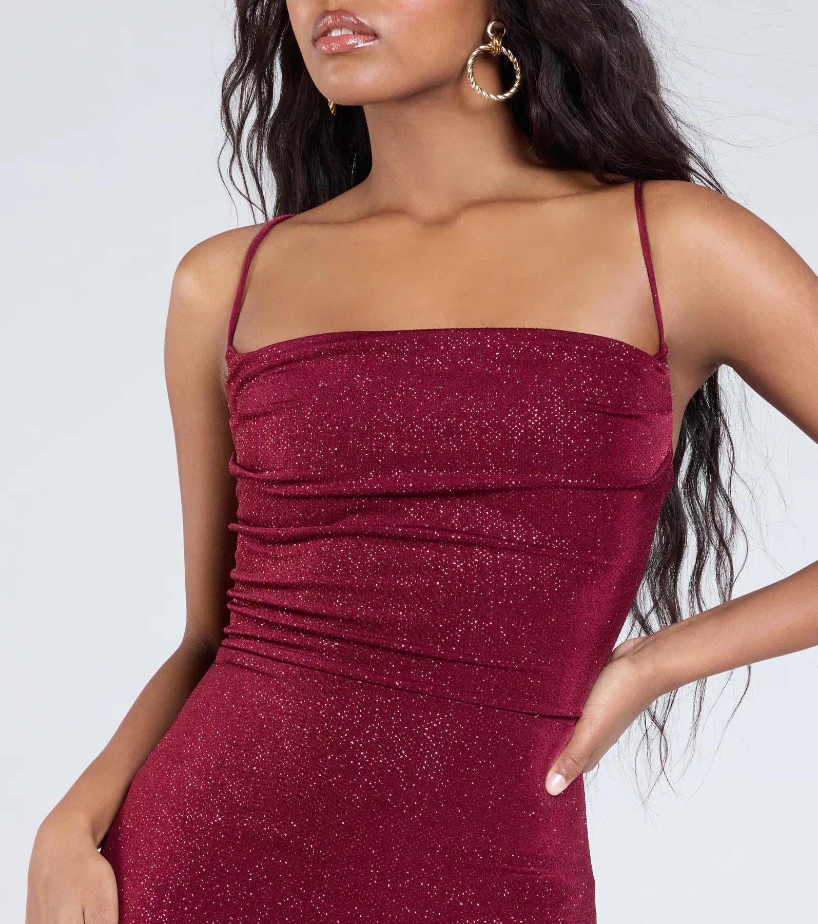 Joan Lace-Up Mermaid Glitter Formal Dress - Image 12