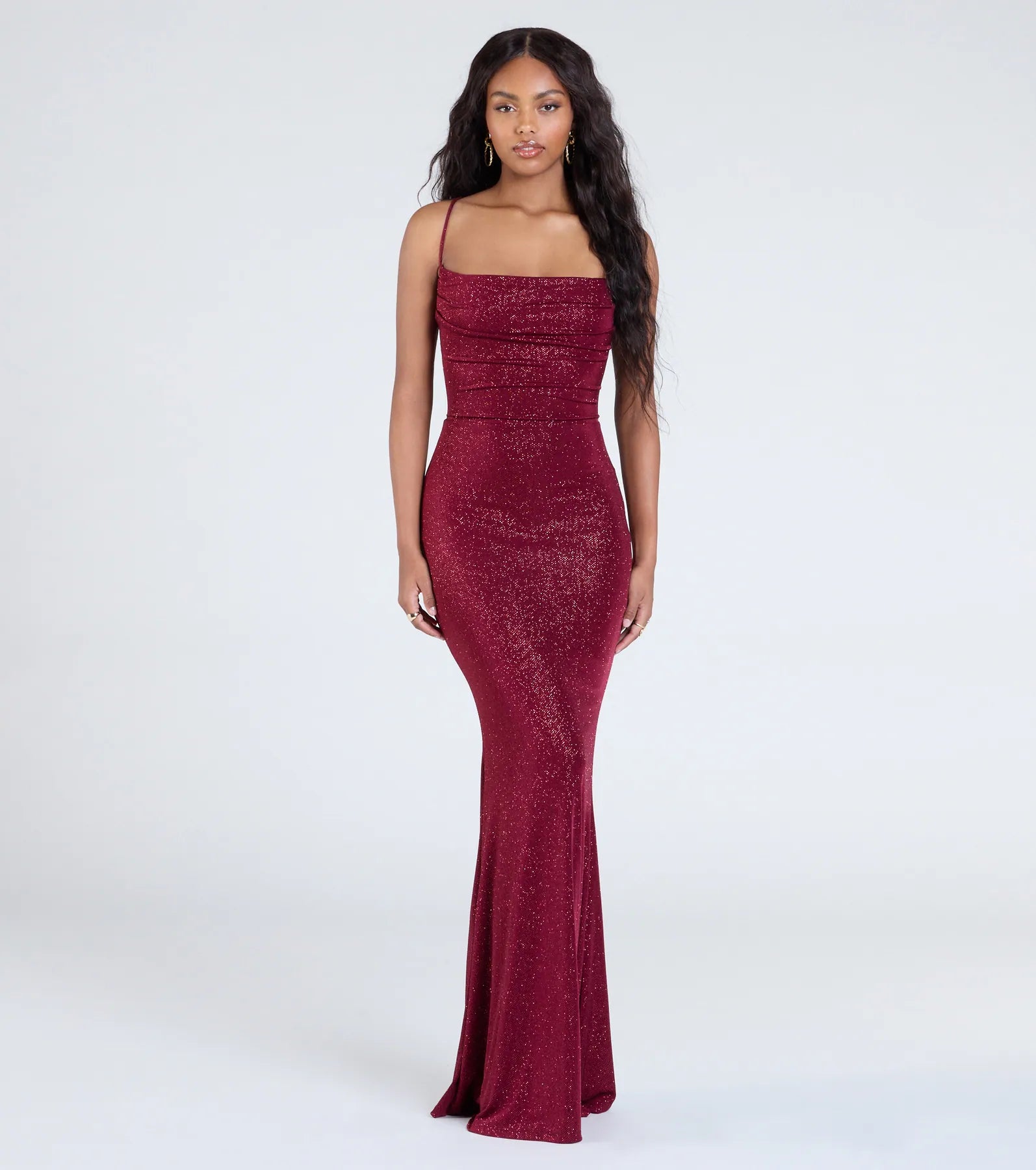 Joan Lace-Up Mermaid Glitter Formal Dress - Image 13