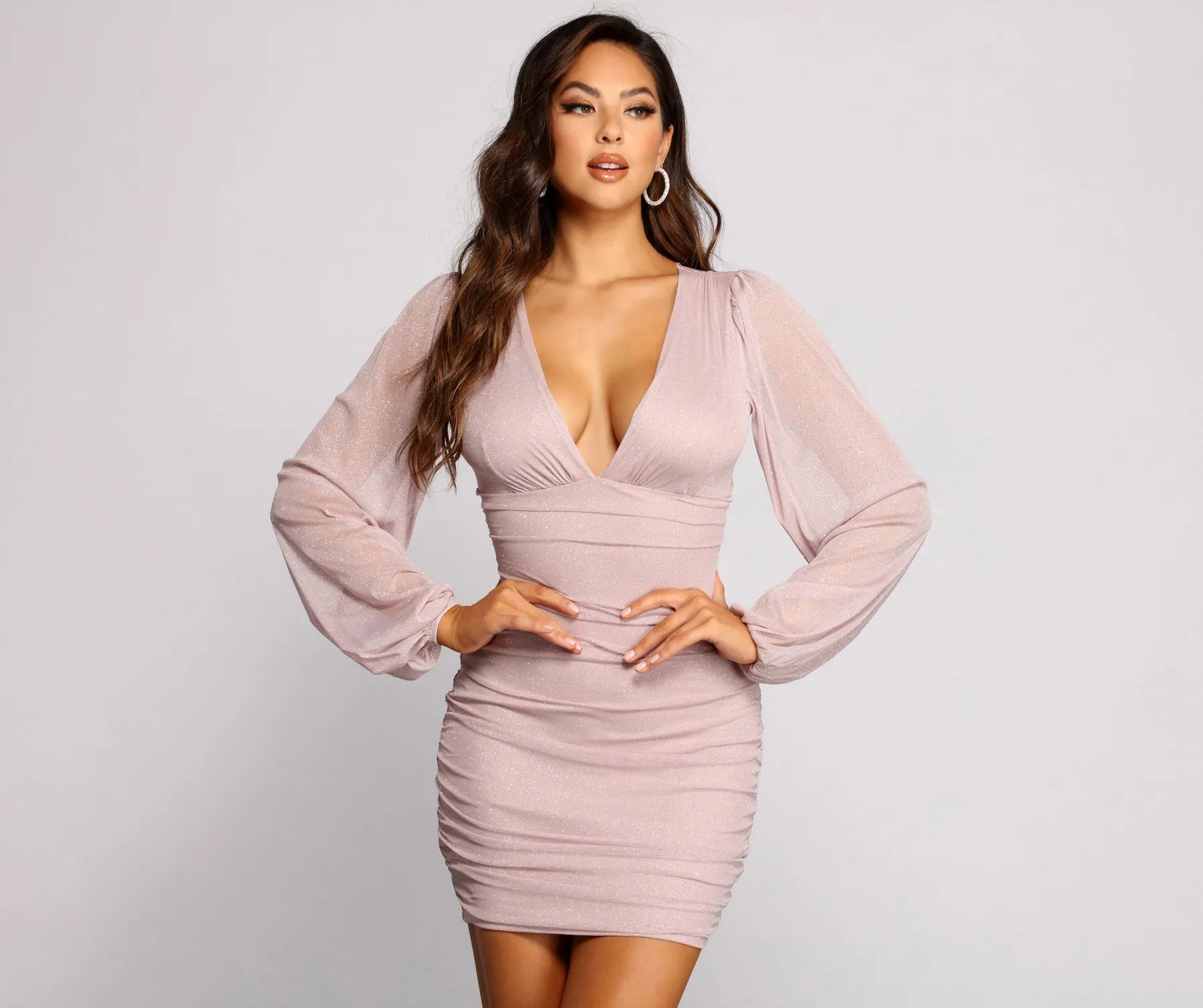 All About The Glitz Mesh Mini Dress - Image 6