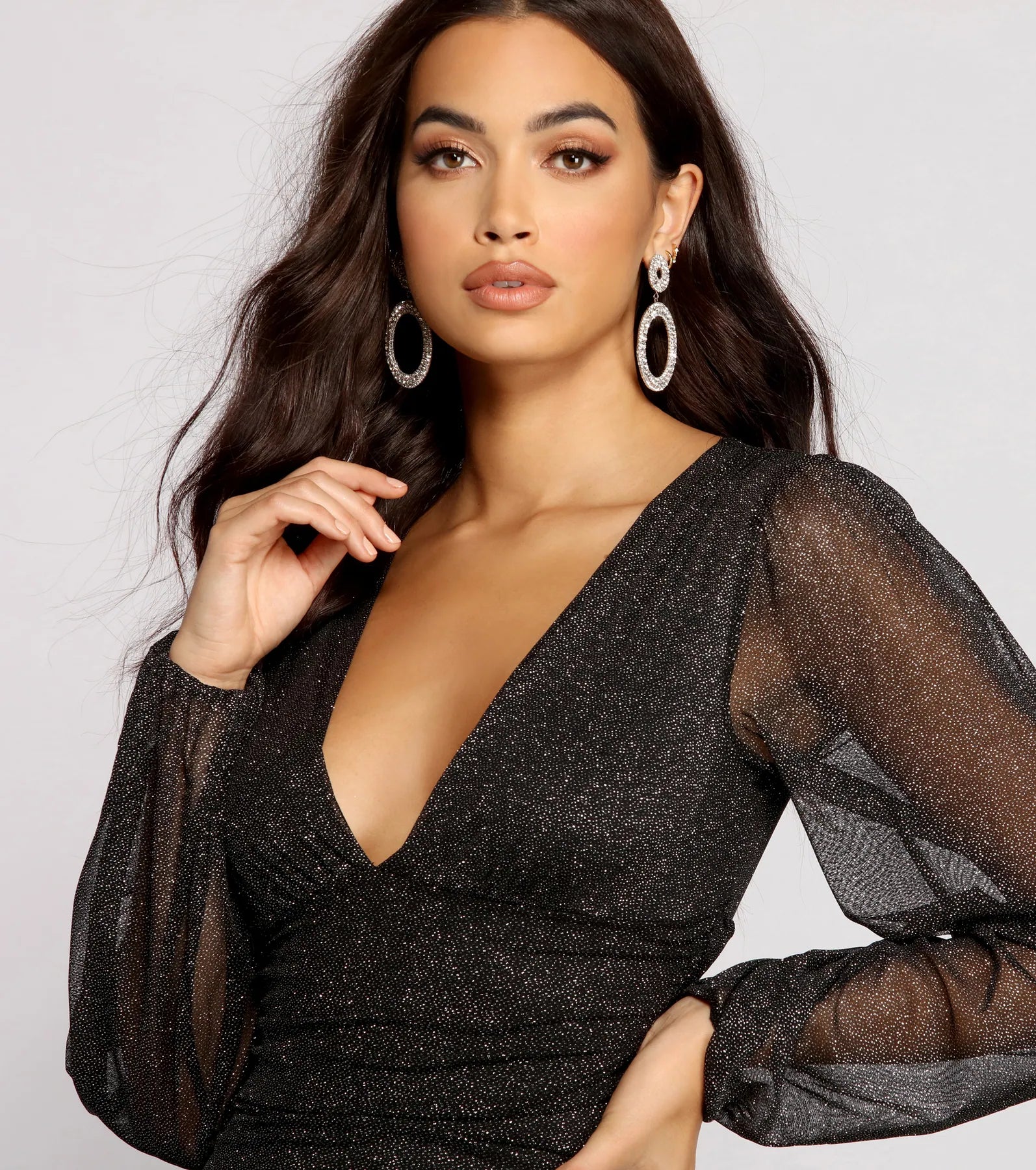 All About The Glitz Mesh Mini Dress - Image 3