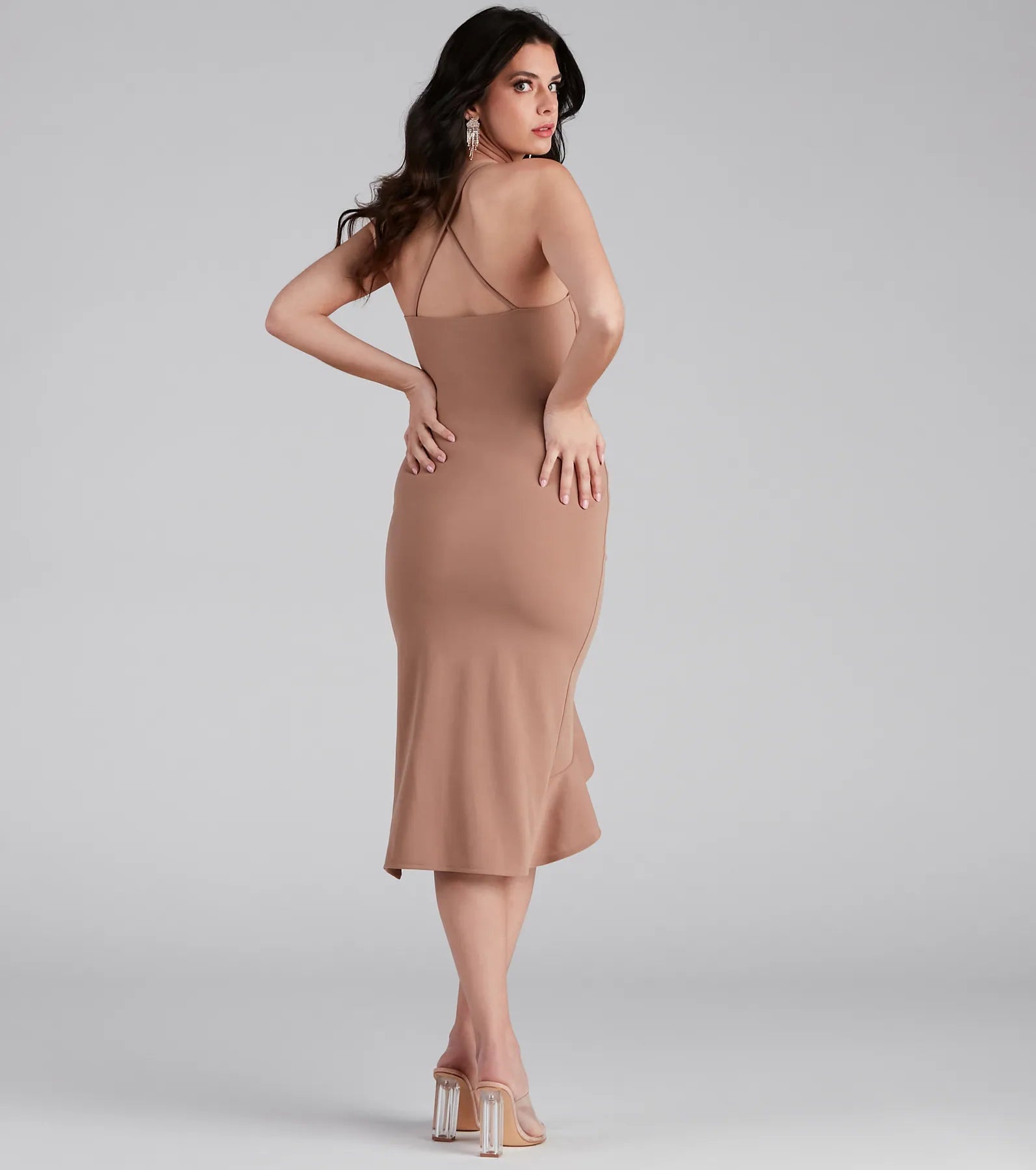Add Some Flair Ruffle Detail Midi Dress - Image 37