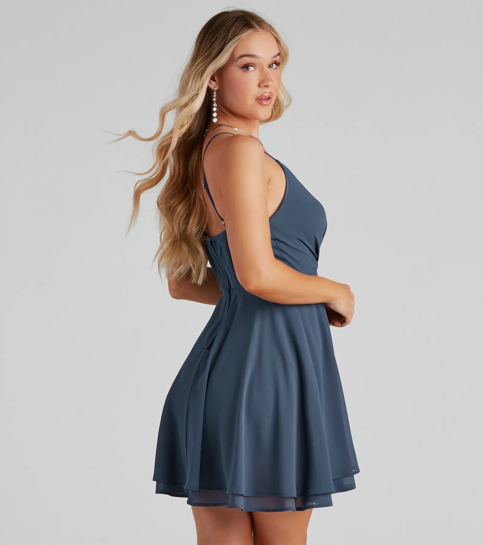 Flutter Away Layered Skater Dress - Image 10