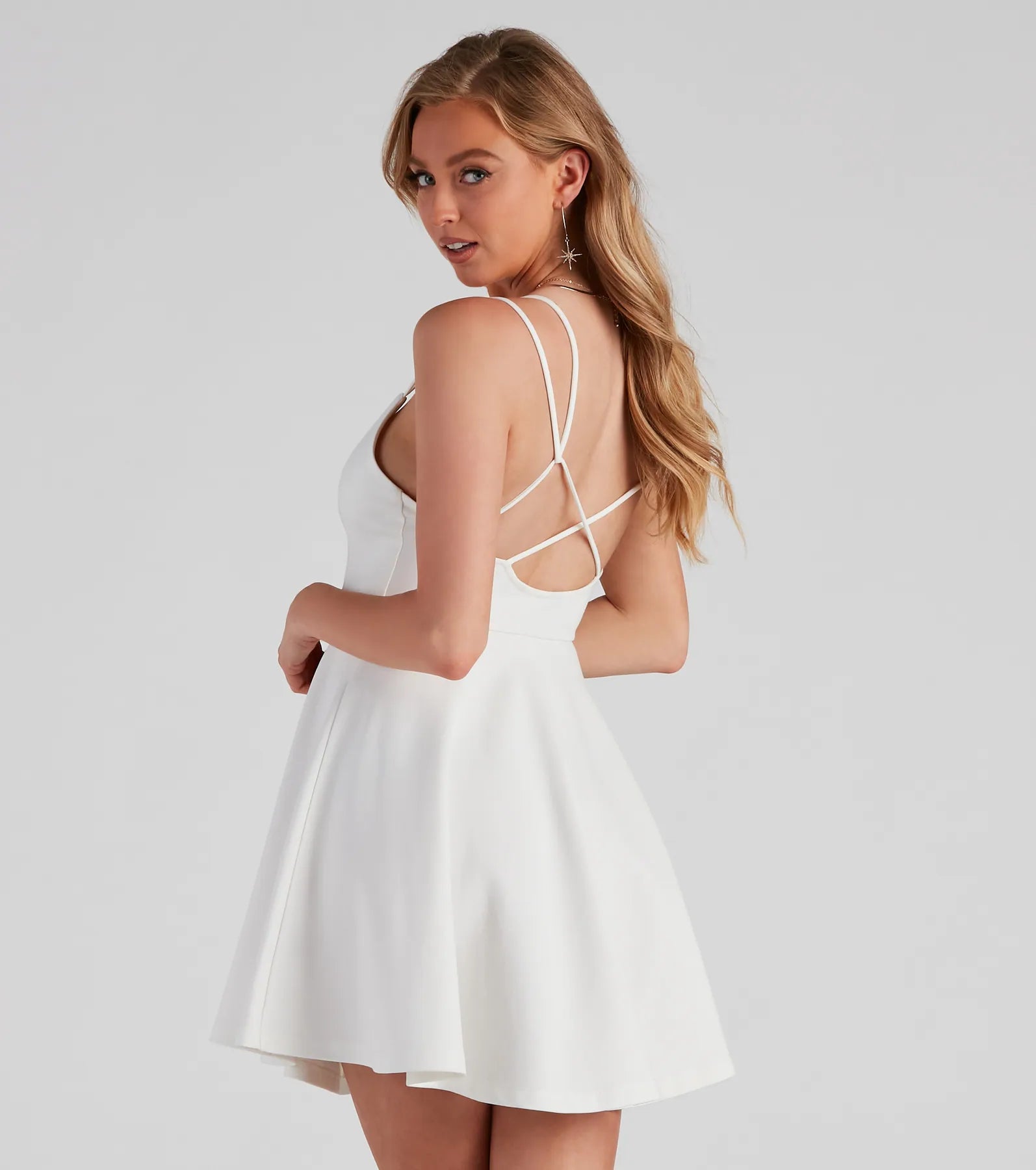 Must V-Love Ponte Skater Dress - Image 3
