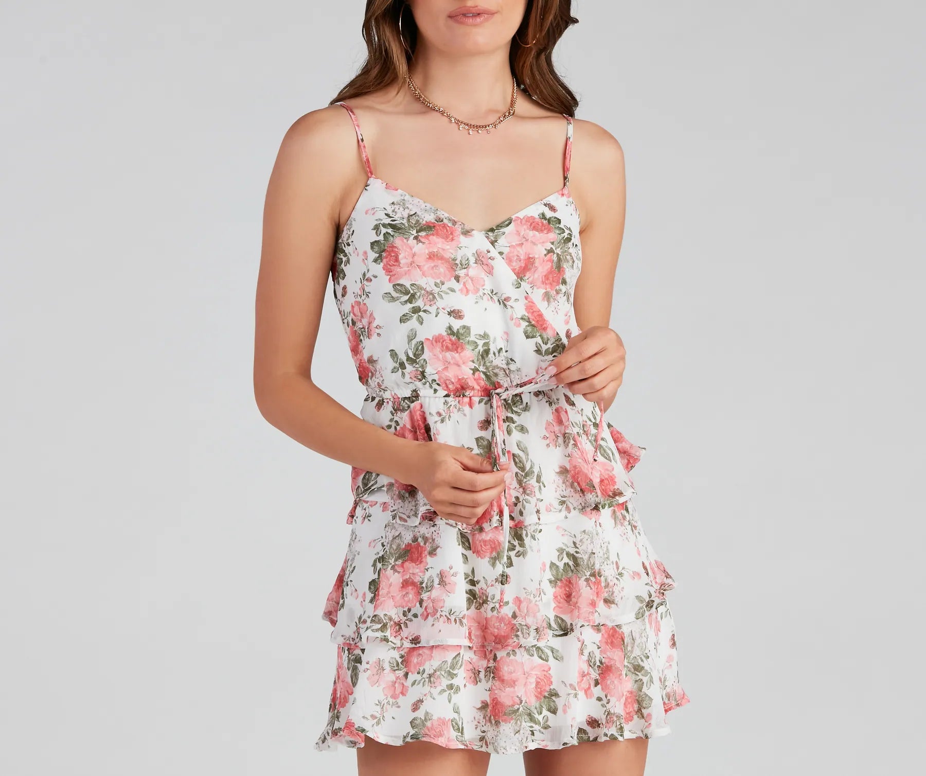 Charmed And Fab Floral Skater Dress - Image 3
