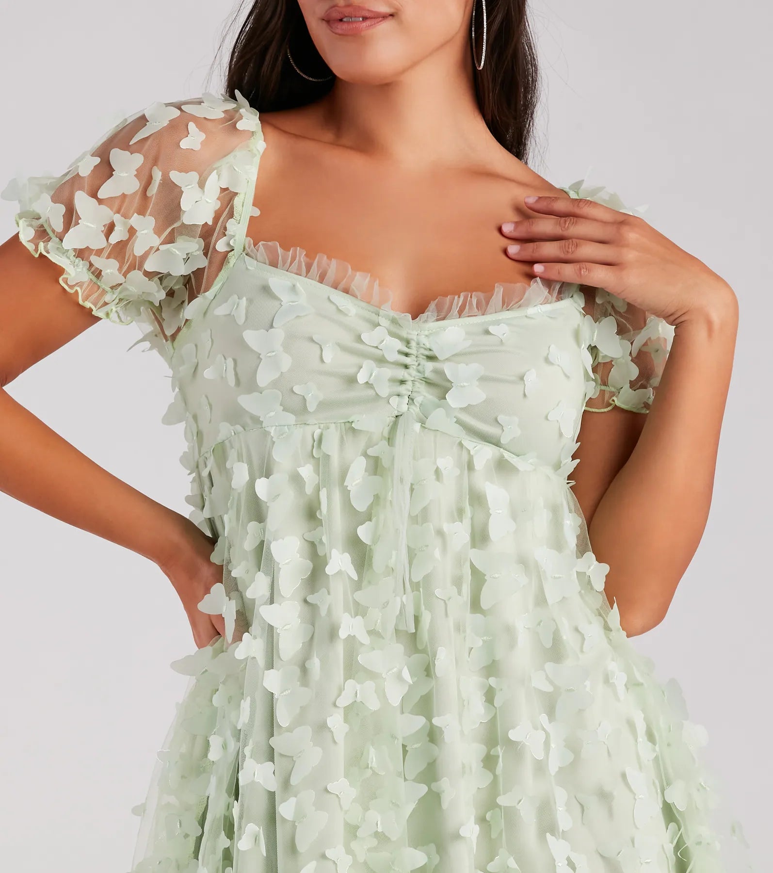 Wildest Dreams Butterfly Applique Babydoll Dress - Image 8