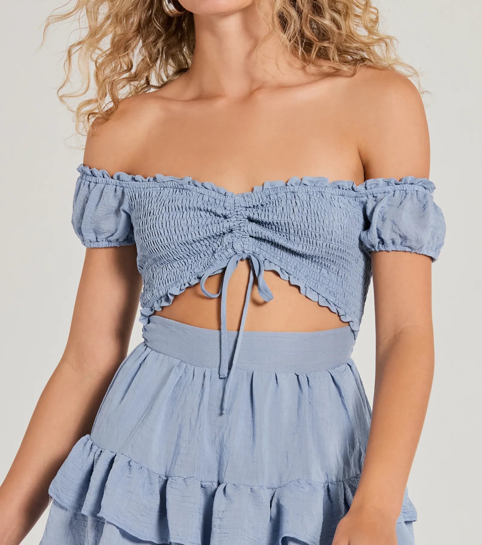 Girlycore Off-The-Shoulder Ruffled Skater Dress - Image 8