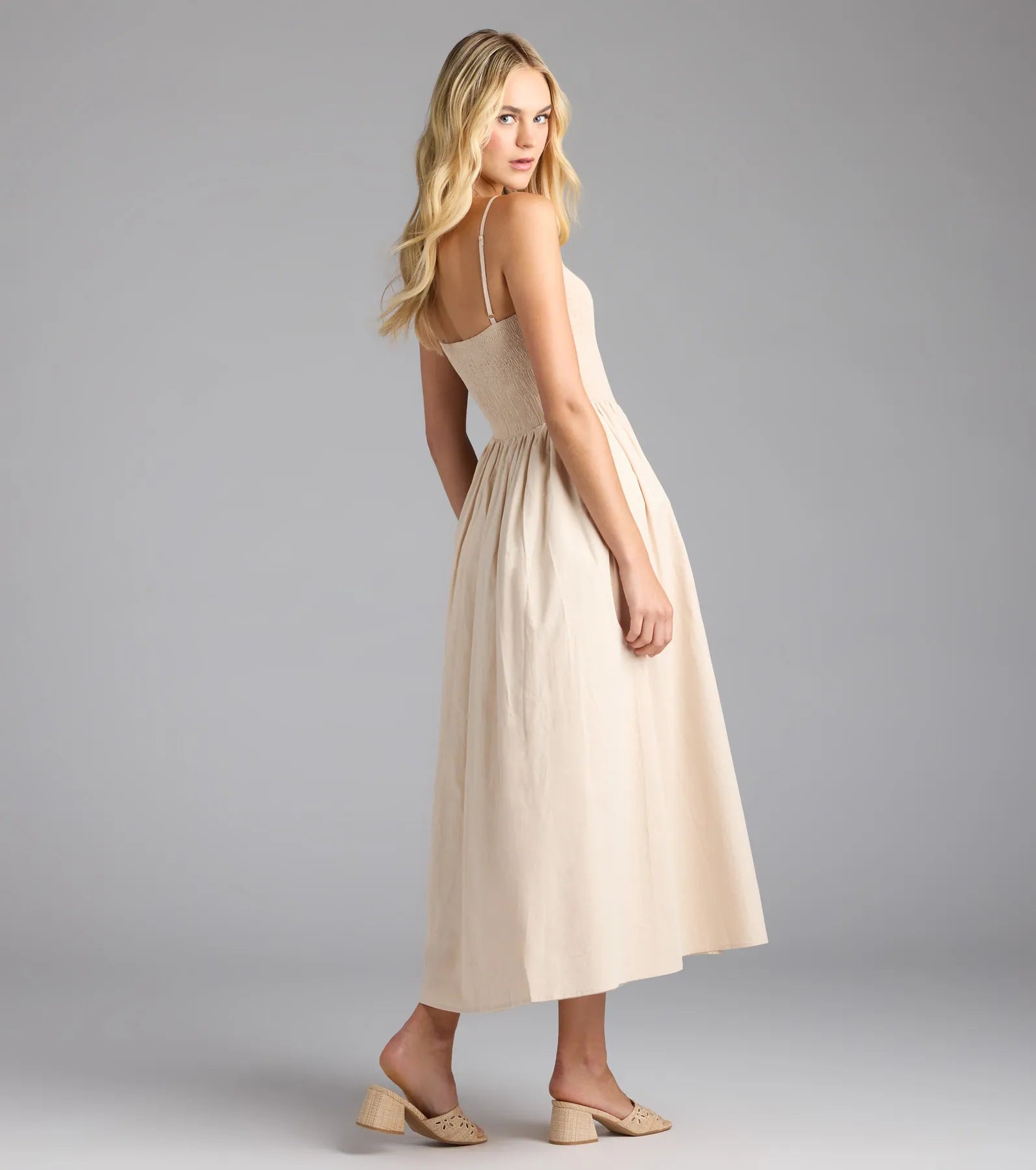 Effortless Era Woven A-Line Midi Dress - Image 2