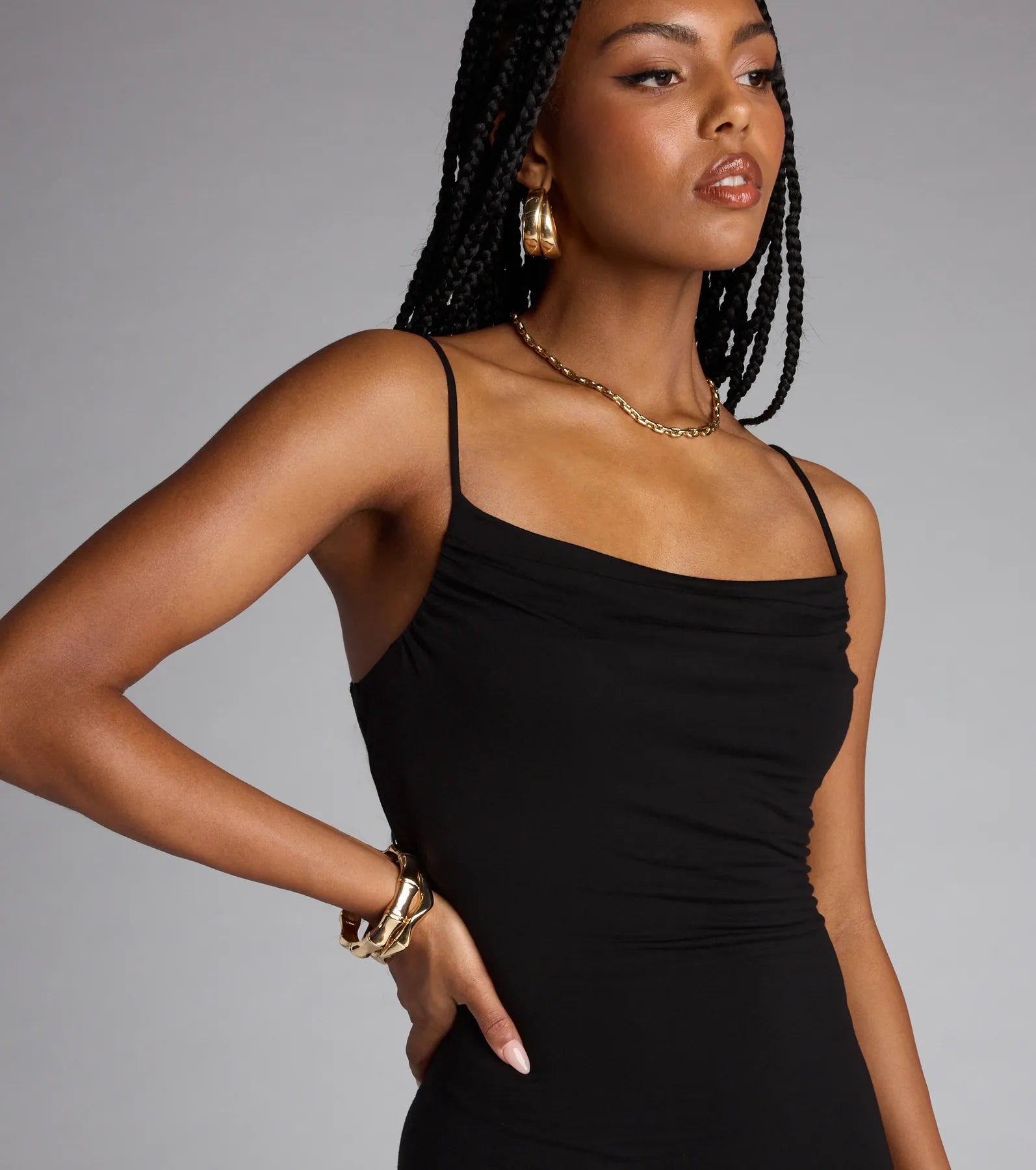 All Eyes On You High Slit Maxi Dress - Image 3