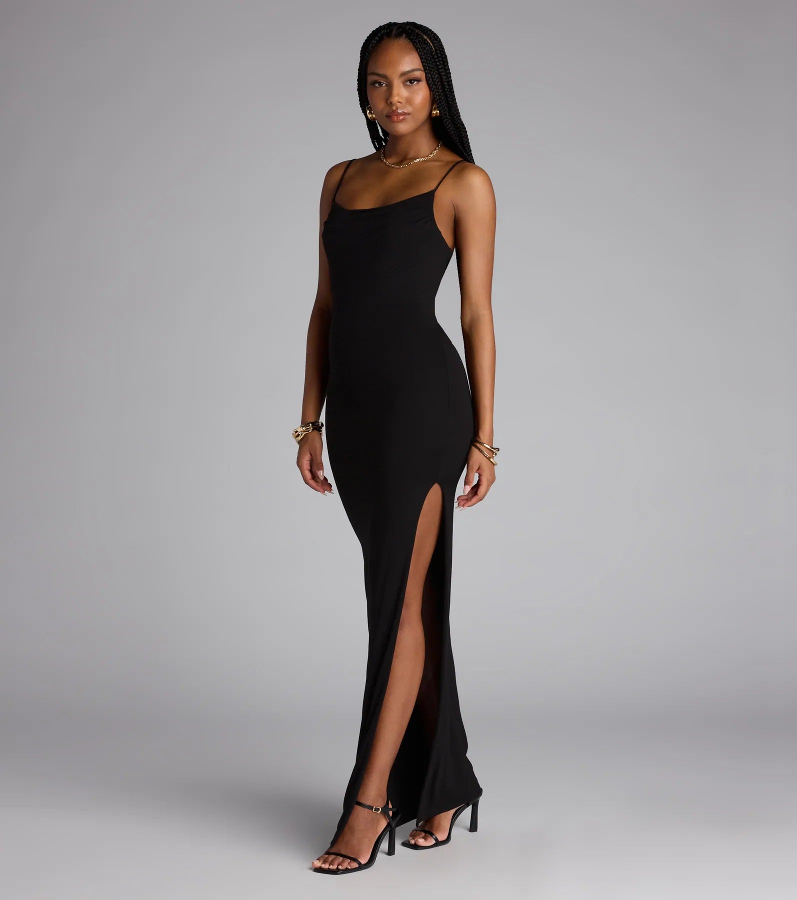 All Eyes On You High Slit Maxi Dress - Image 4