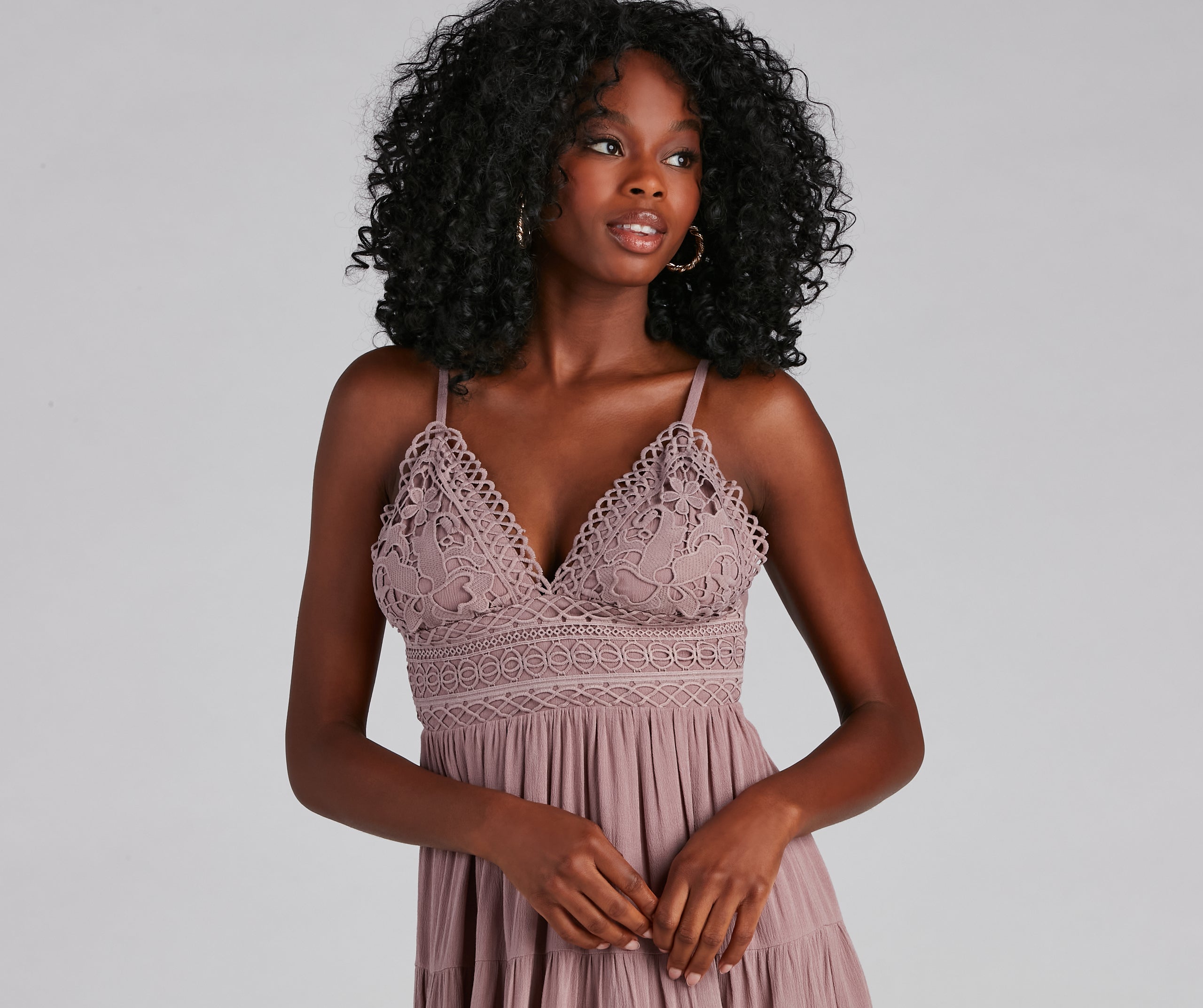 Let It Flow Crochet V-Neck Skater Dress - Image 15